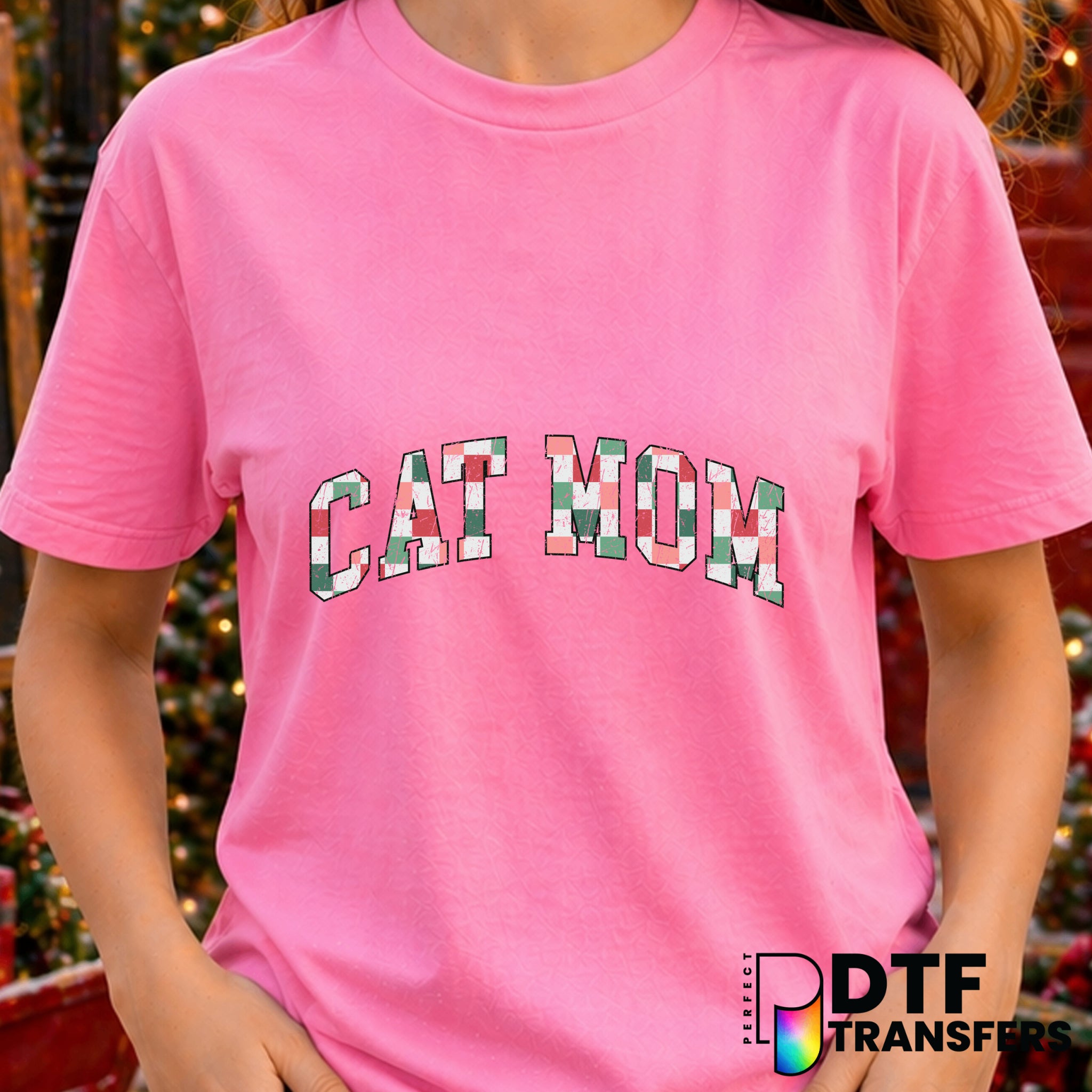 Cat Mom – Christmas DTF Transfer