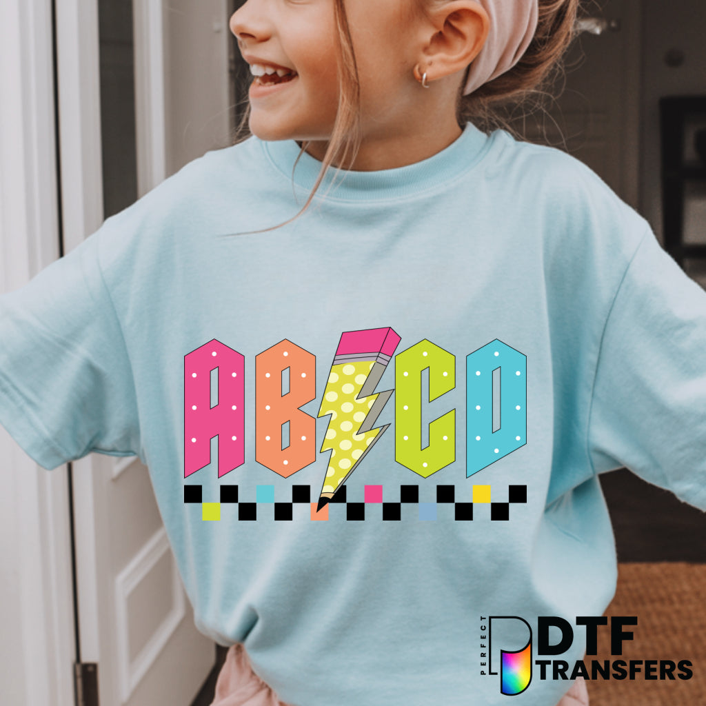 ABCD WELCOME BACK TO SCHOOL – Teacher DTF Transfer