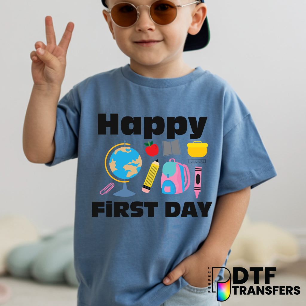 Happy First Day - Welcome Back to School – Teacher DTF Transfer