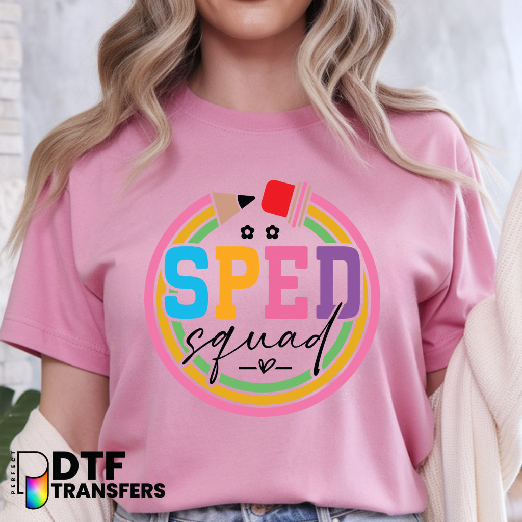 SPED SQUAD Colorful Pencil – Special Education DTF Transfer