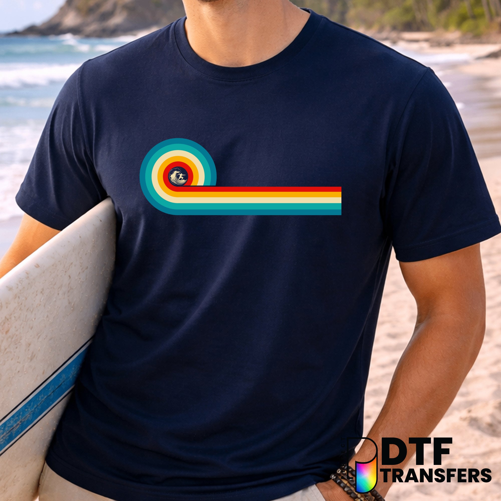 SURFING Retro Wave Summer Surfer – Surfing DTF Transfer