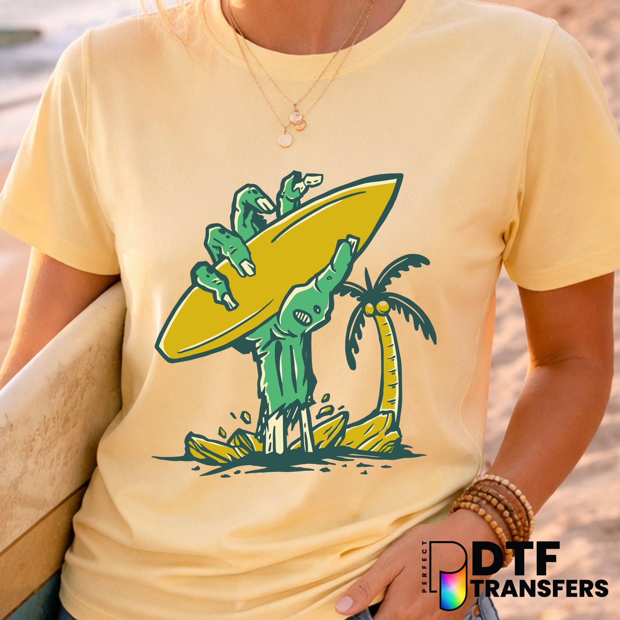 SUMMER ZOMBIE SURFER RETRO SURFING – Surfing DTF Transfer