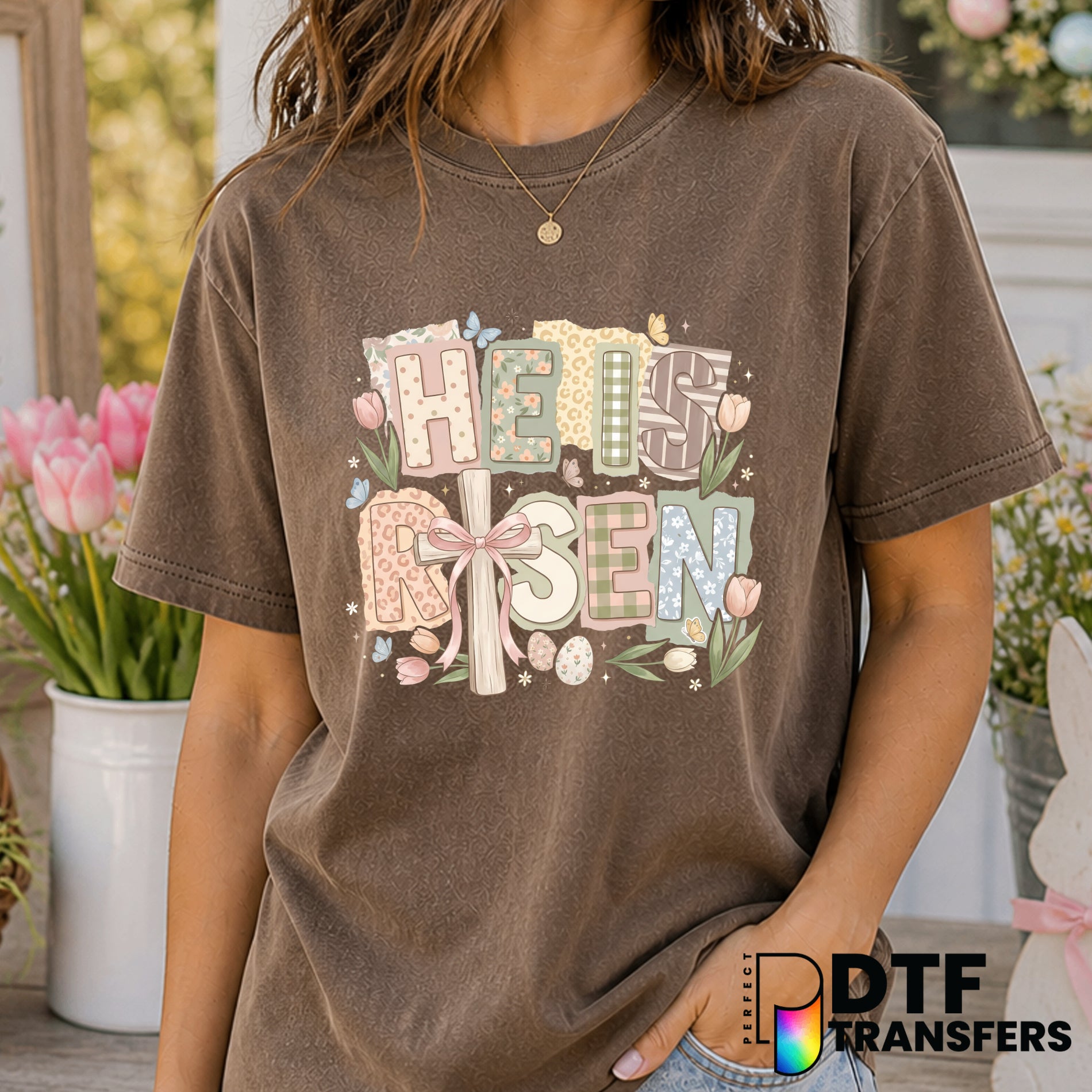 He is Risen – Easter DTF Transfer
