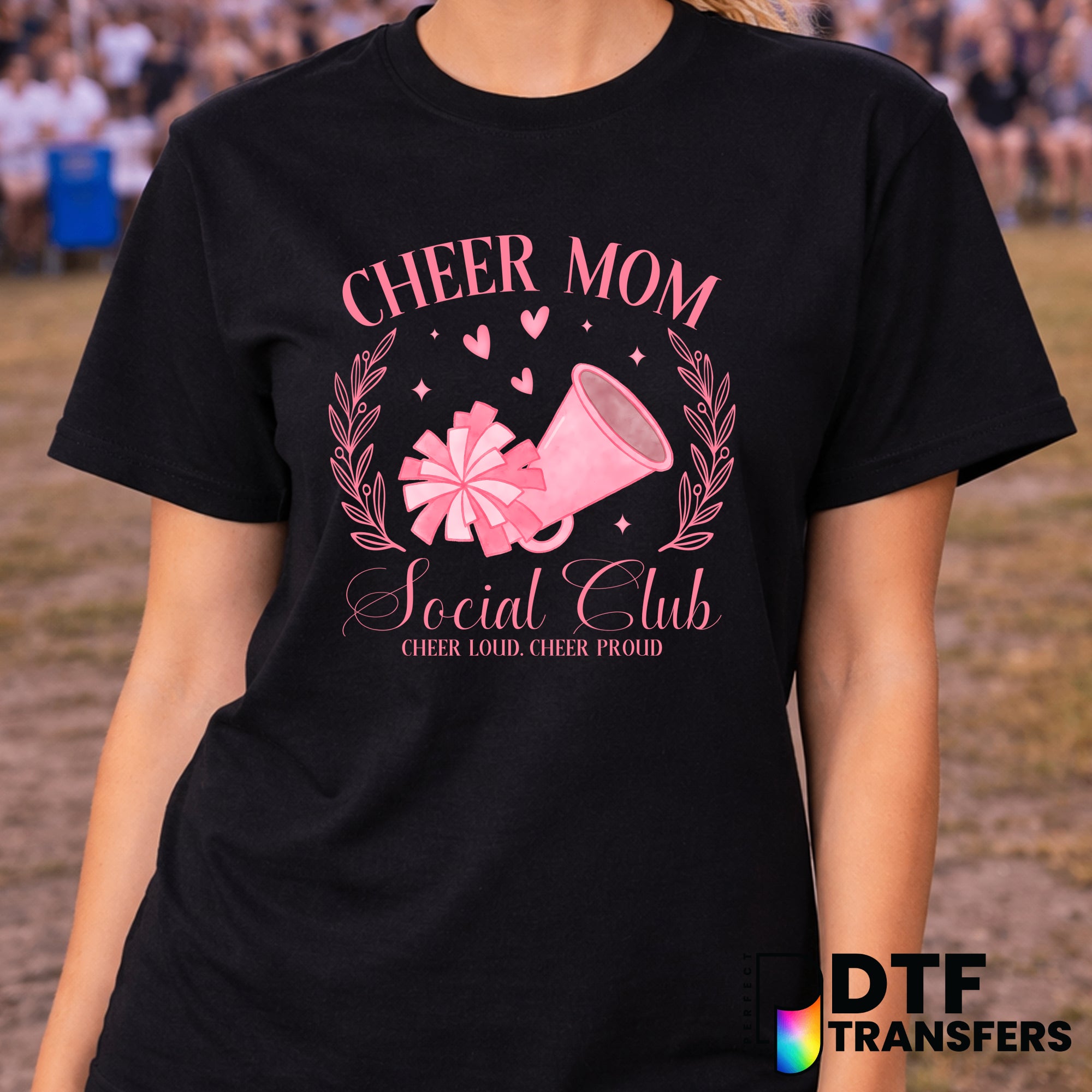 Cheer Mom Social Club – Cheerleading DTF Transfer
