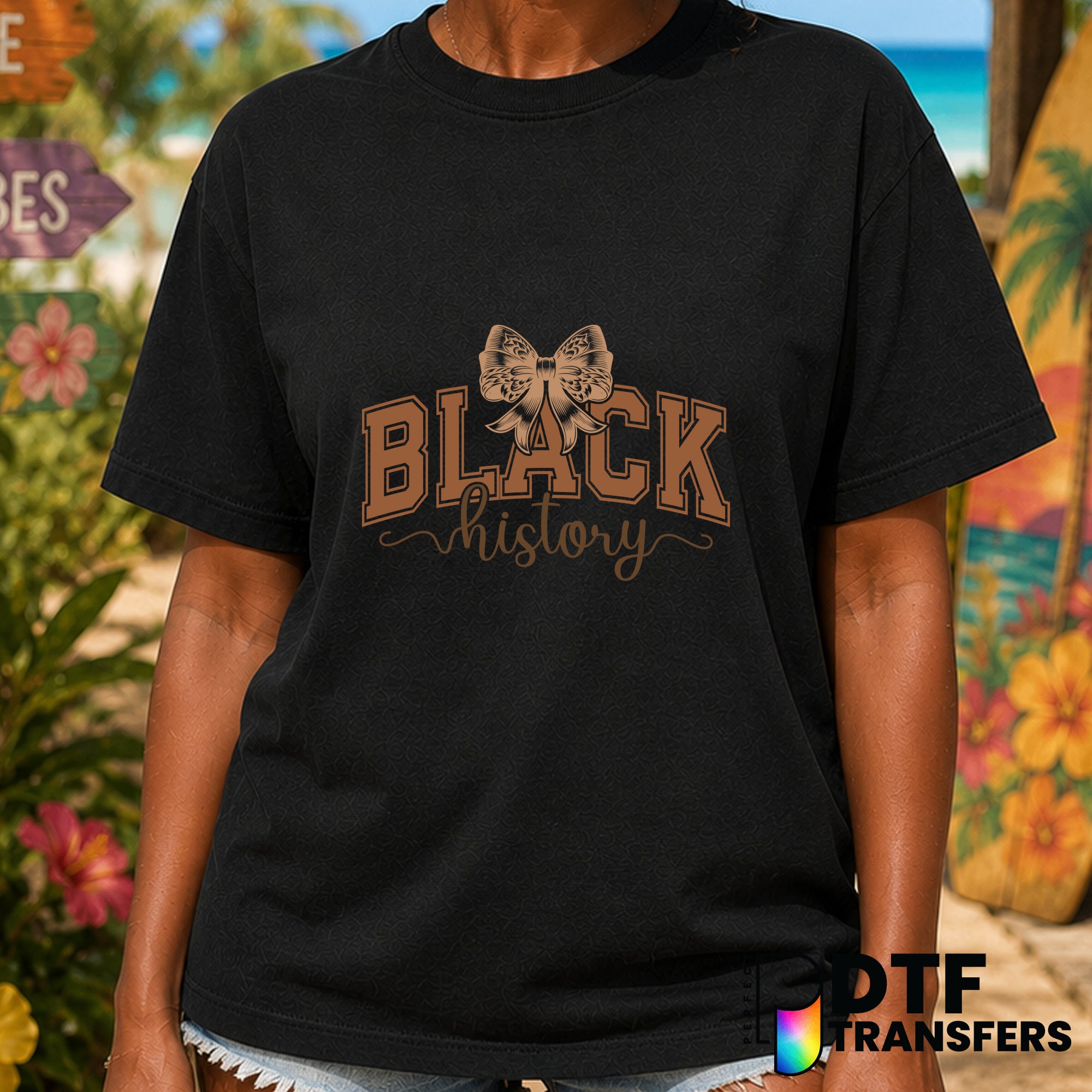 Black History Month Varsity Arch DTF Transfer