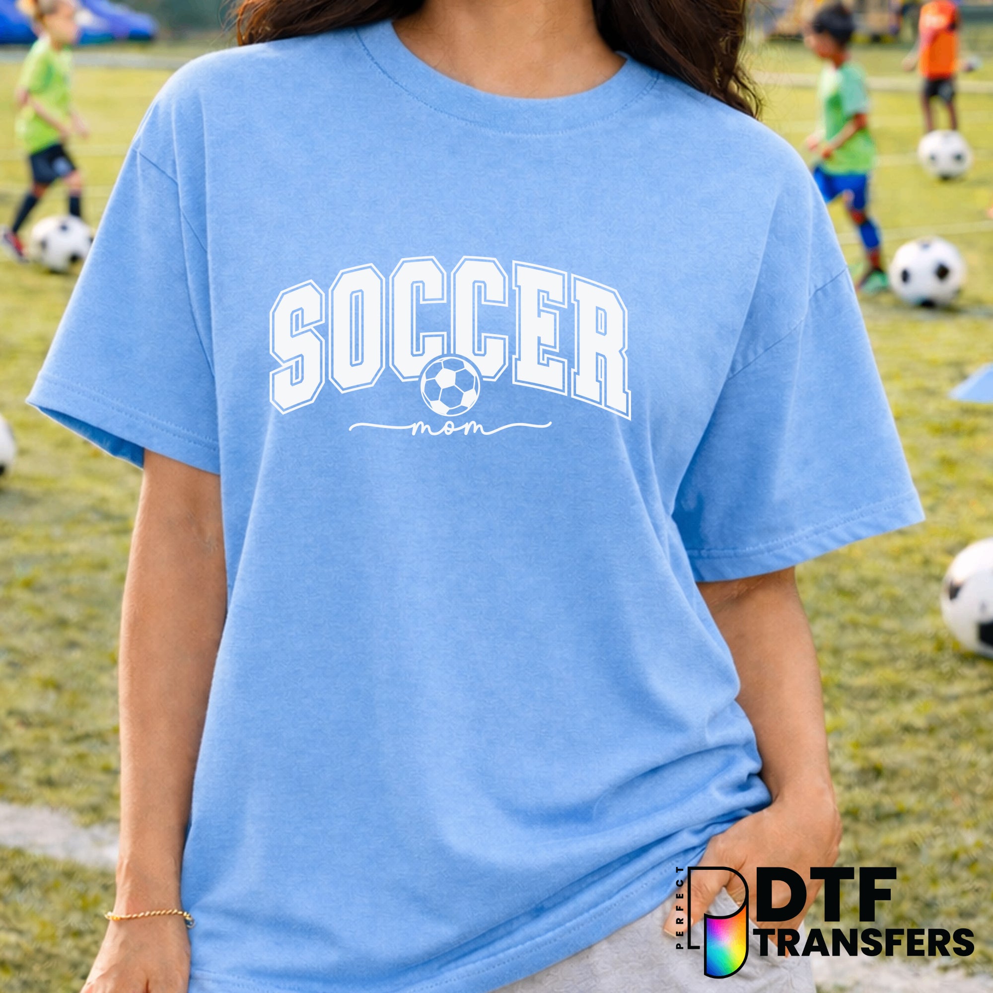SOCCER MOM VARSITY – Soccer DTF Transfer
