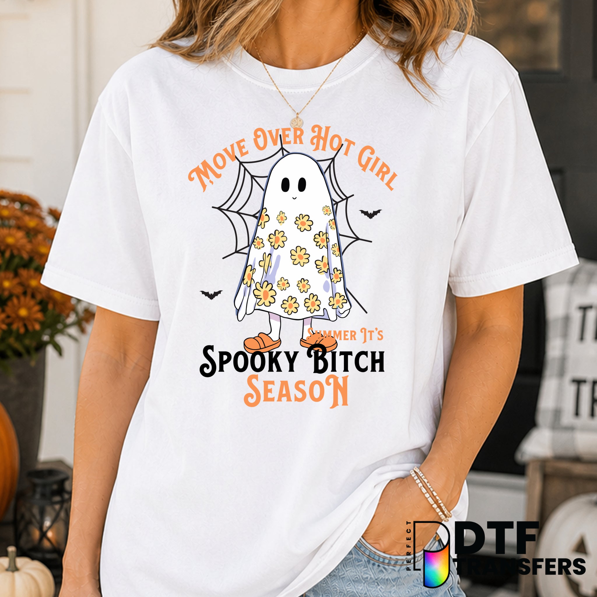 Move Over Hot Girl Summer Spooky Halloween Ghost Cute – Halloween DTF Transfer