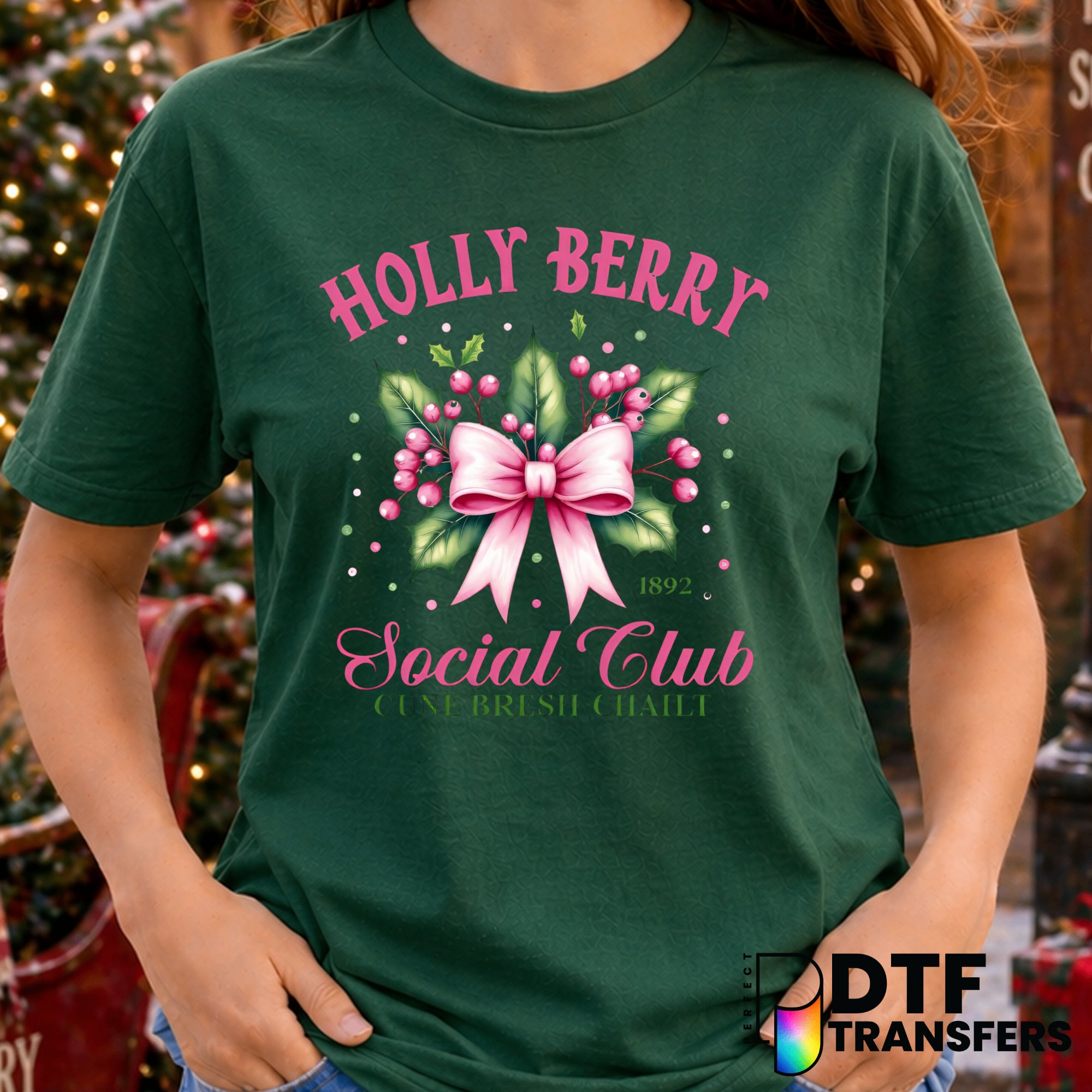 Holly Berry Social Club – Christmas DTF Transfer