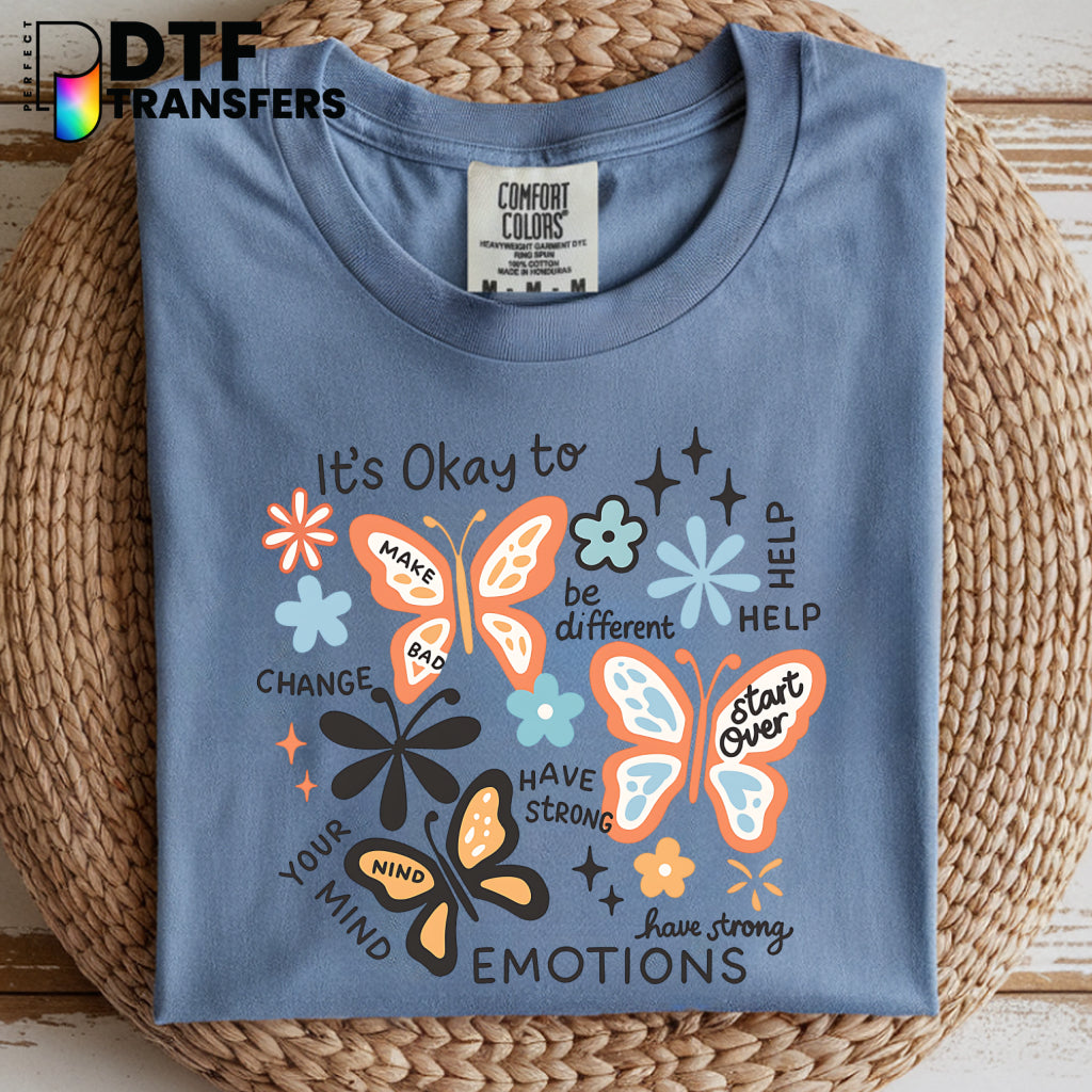 Butterflies, It's Okay To Be Different – Special Education DTF Transfer