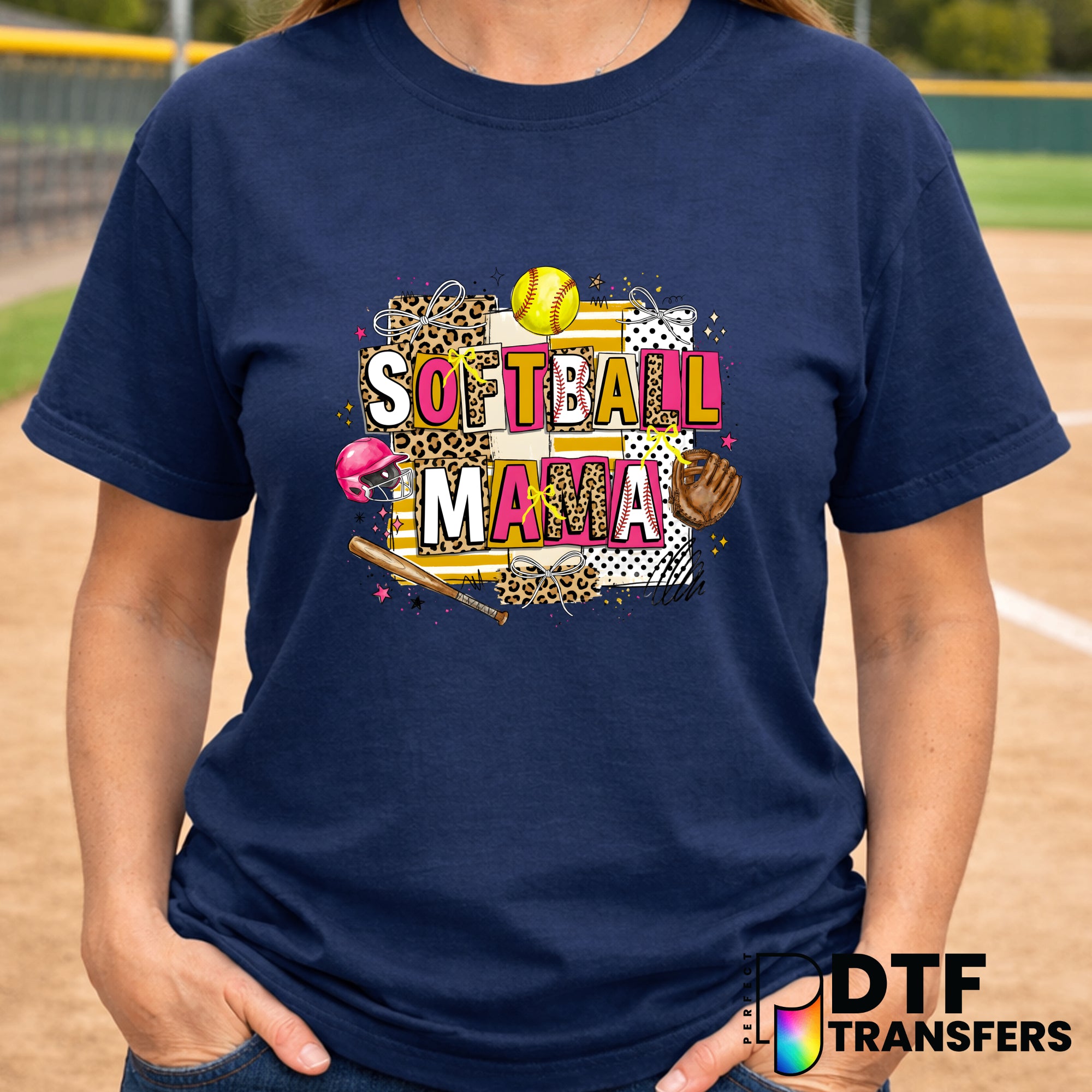 Softball Mama Coquette – Softball DTF Transfer