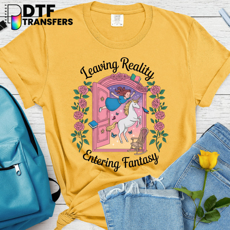 Leaving Reality Entering Fantasy Reading – Teacher DTF Transfer