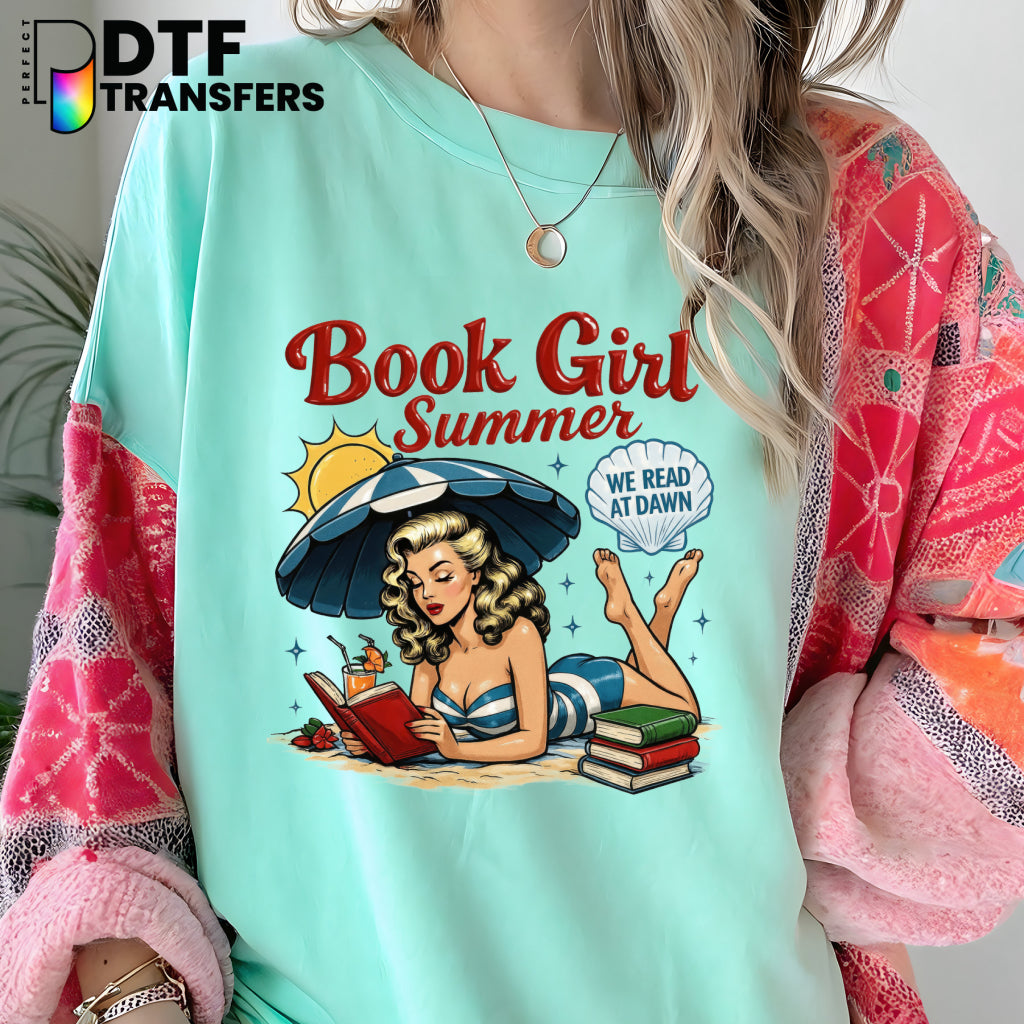 READING IS MY SUPERPOWER – Stacked Books Teacher DTF Transfer