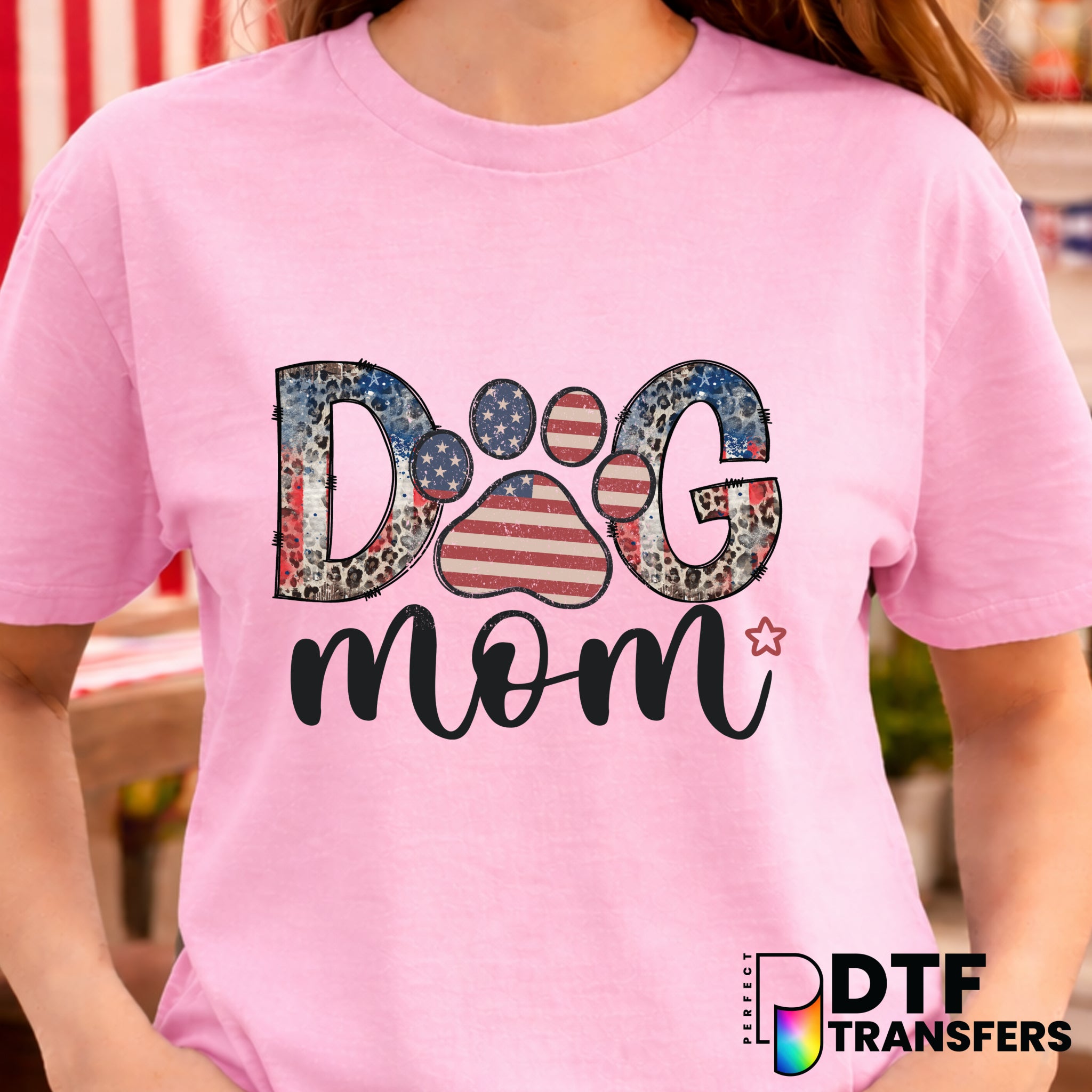 Dog Mom – Fourth of July DTF Transfer