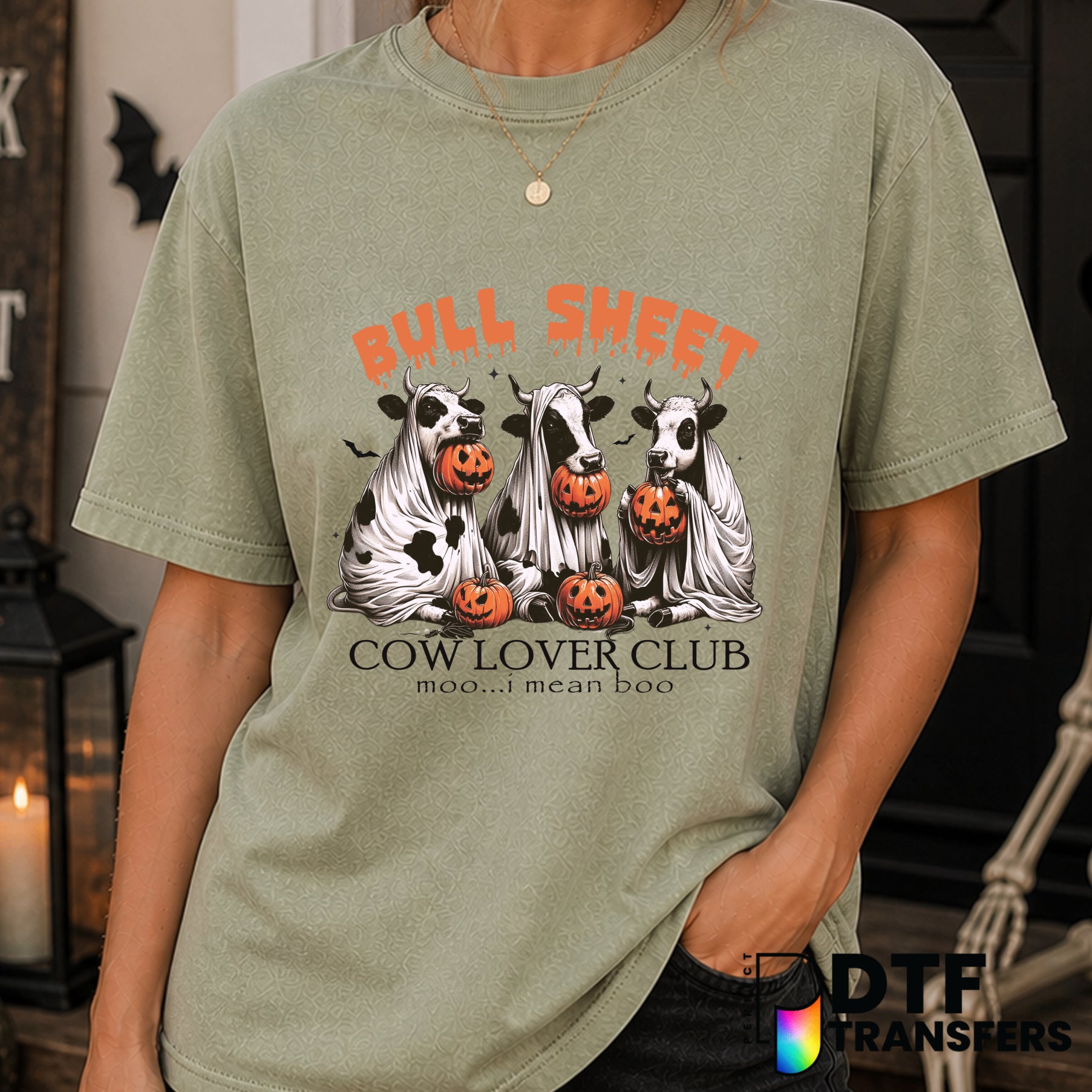 Bull Sheet Happy Halloween – Halloween DTF Transfer