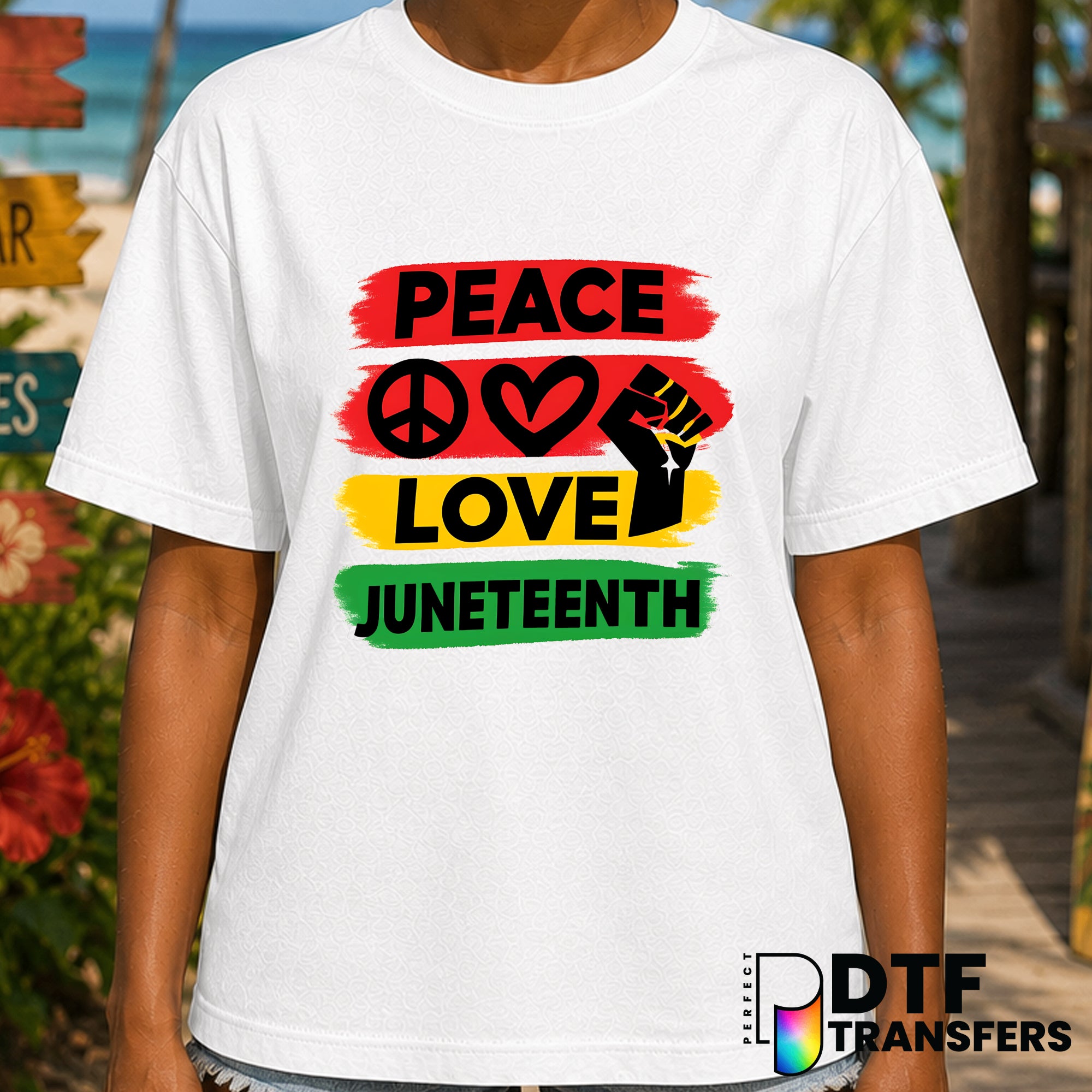 Peace Love Juneteenth Black Lives Matter Black History – Black History Month DTF Transfer