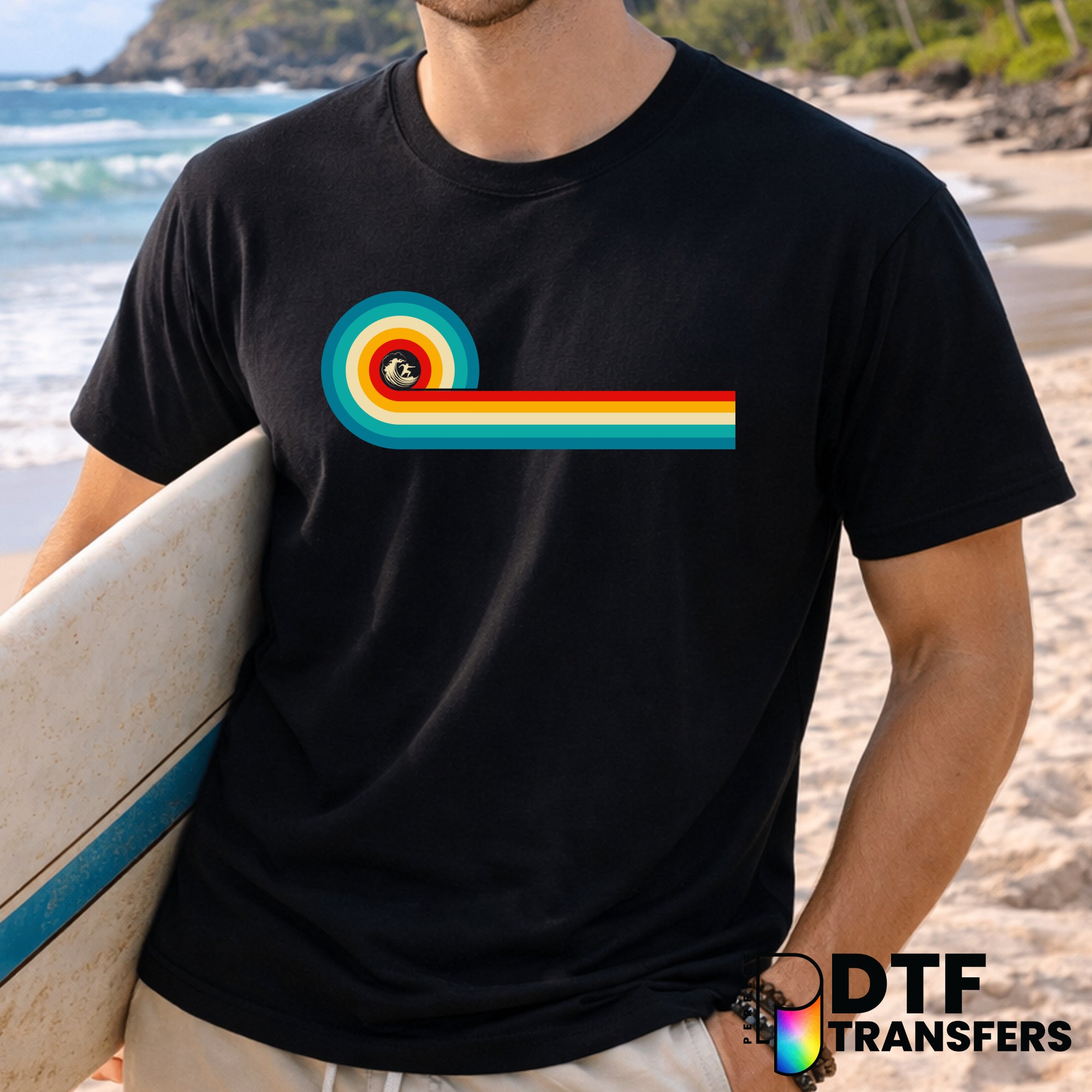 SURFING Retro Wave Summer Surfer – Surfing DTF Transfer