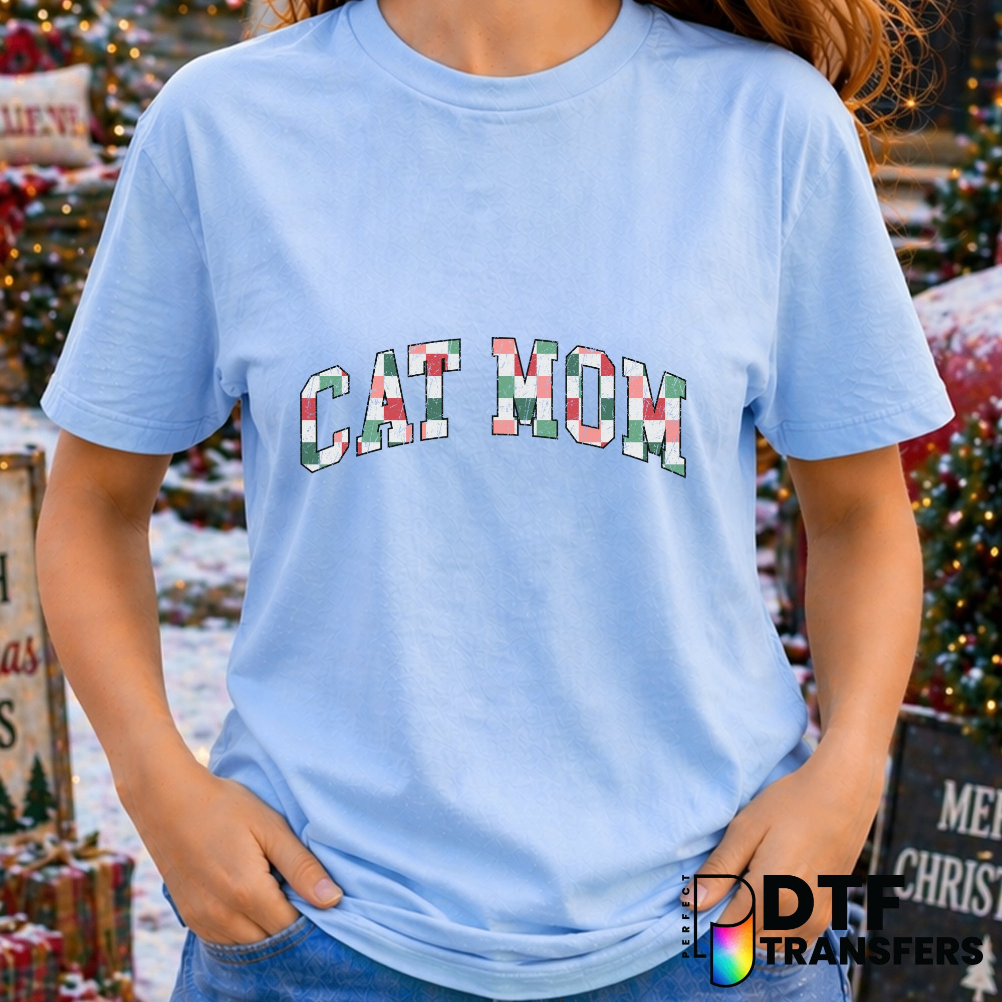 Cat Mom – Christmas DTF Transfer