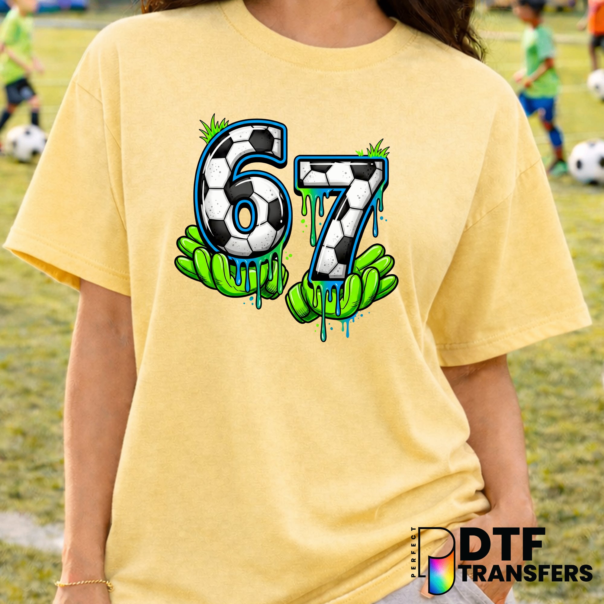 Dripping Soccer Ball – Soccer DTF Transfer