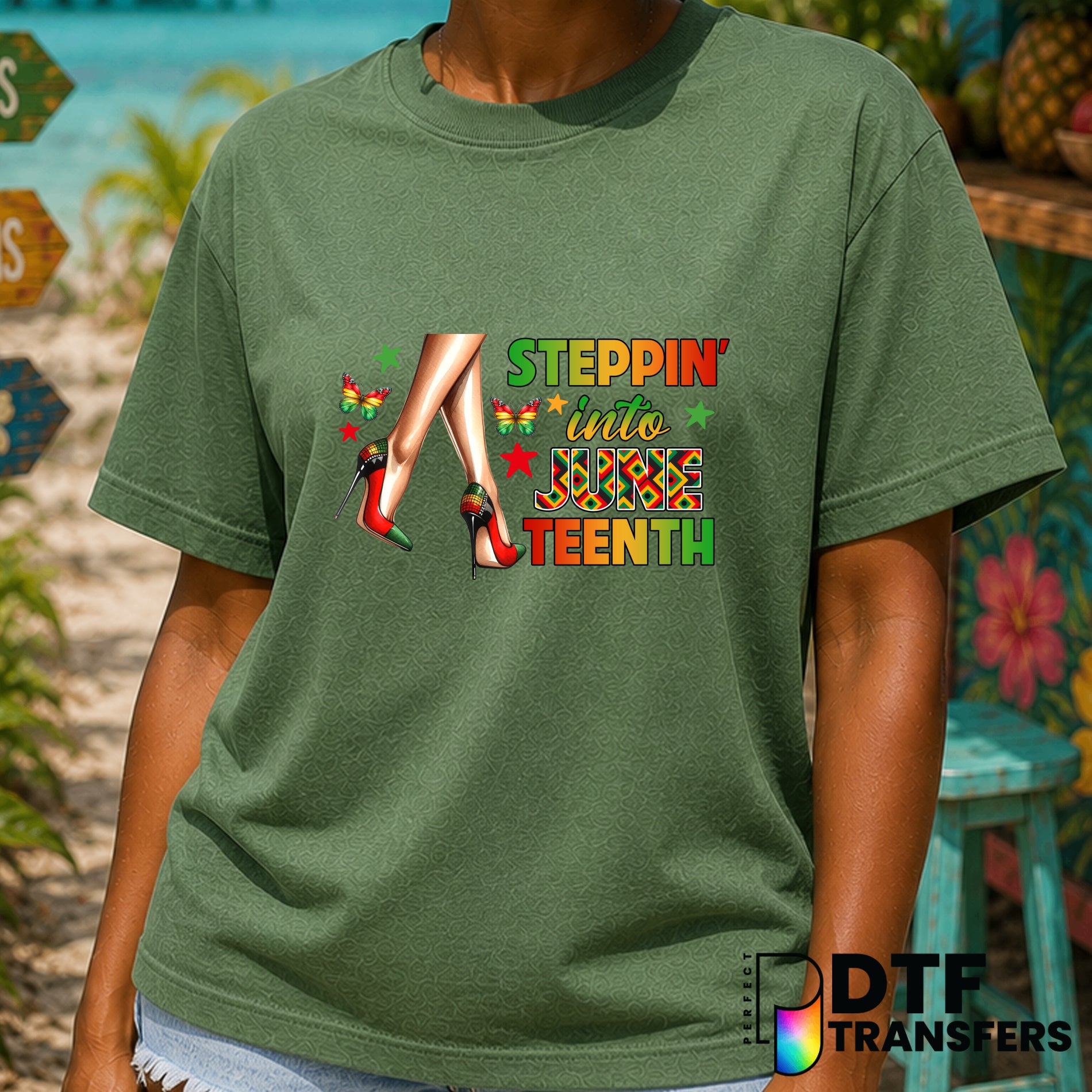Steppin' Into Juneteenth – Black History Month DTF Transfer