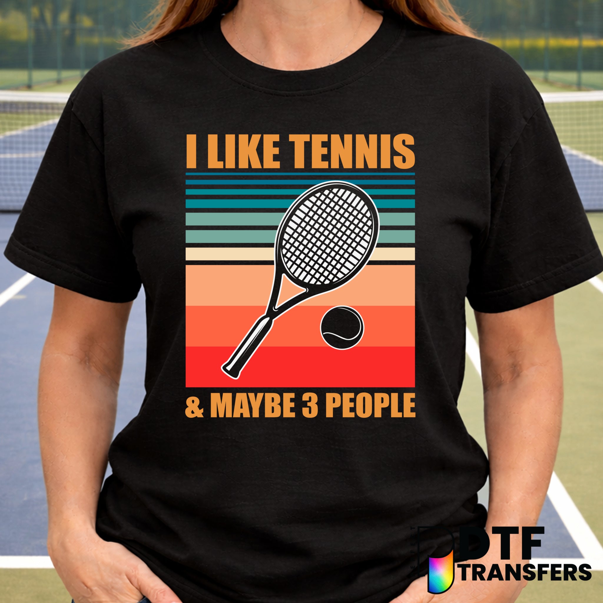 I Like Tennis and 3 People – Tennis DTF Transfer