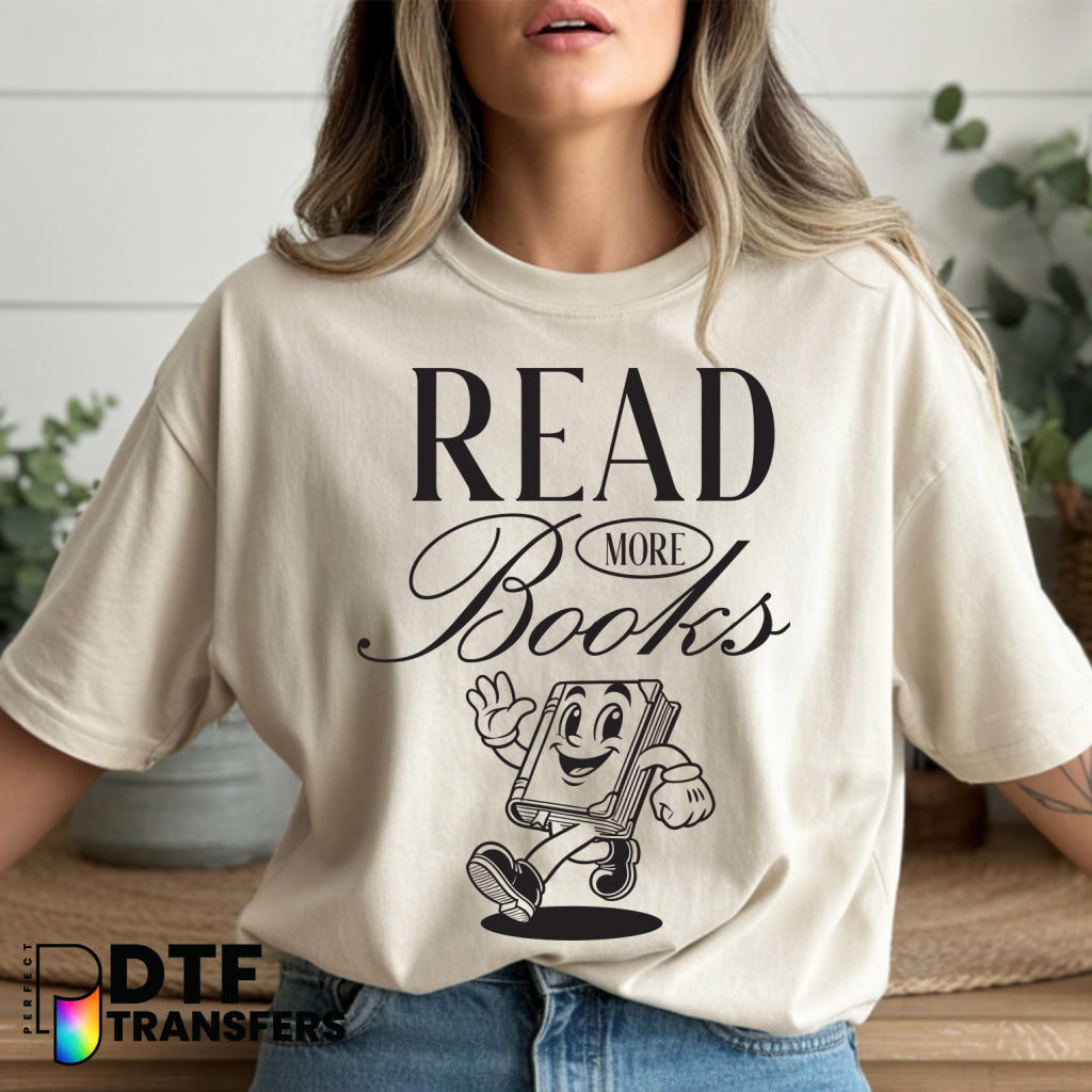 READ MORE BOOKS – Reading Character Teacher DTF Transfer