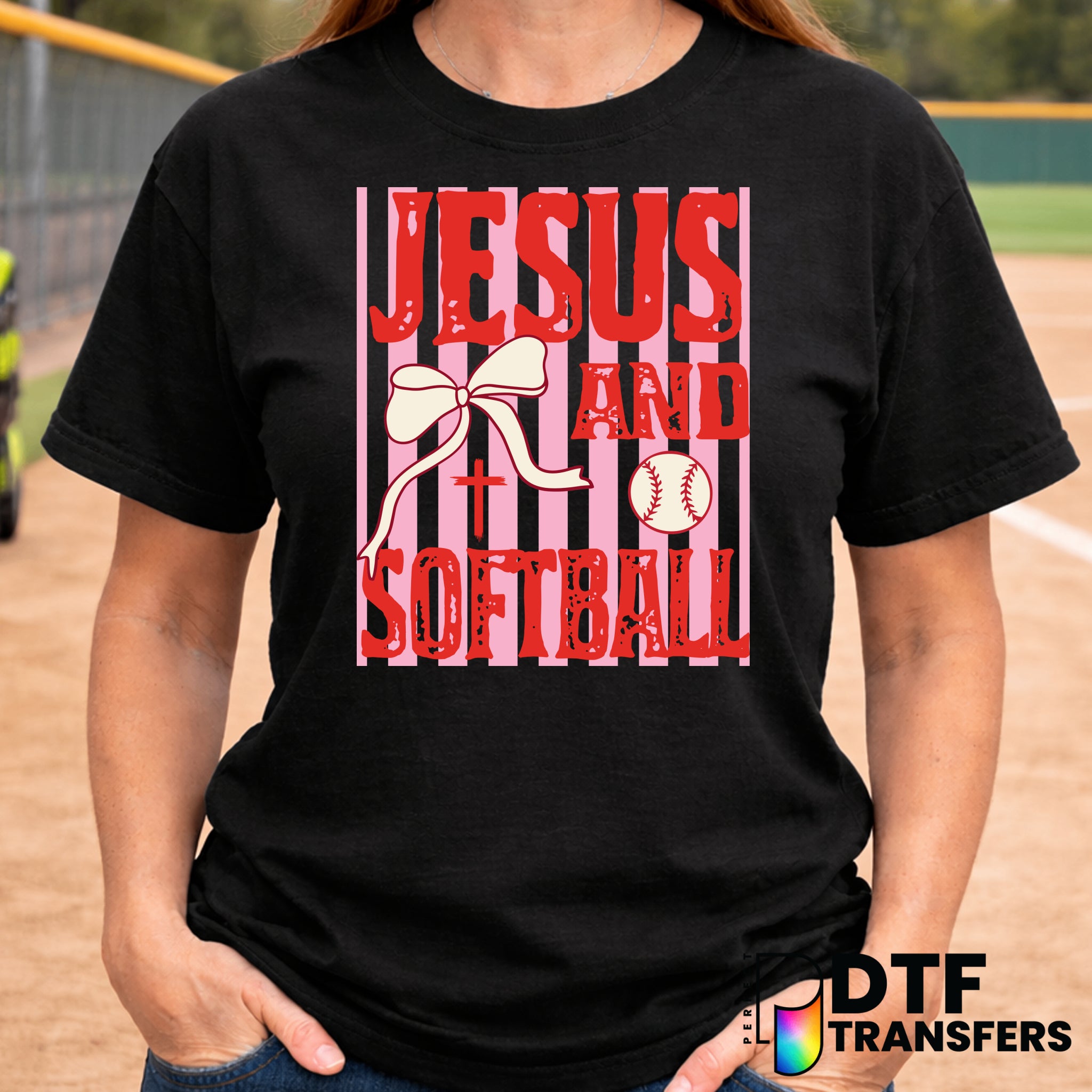 Jesus and Softball – Softball DTF Transfer