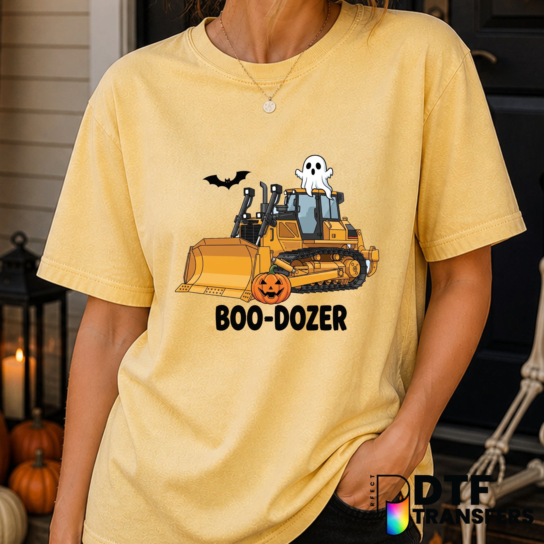Boo-Dozer – Halloween DTF Transfer