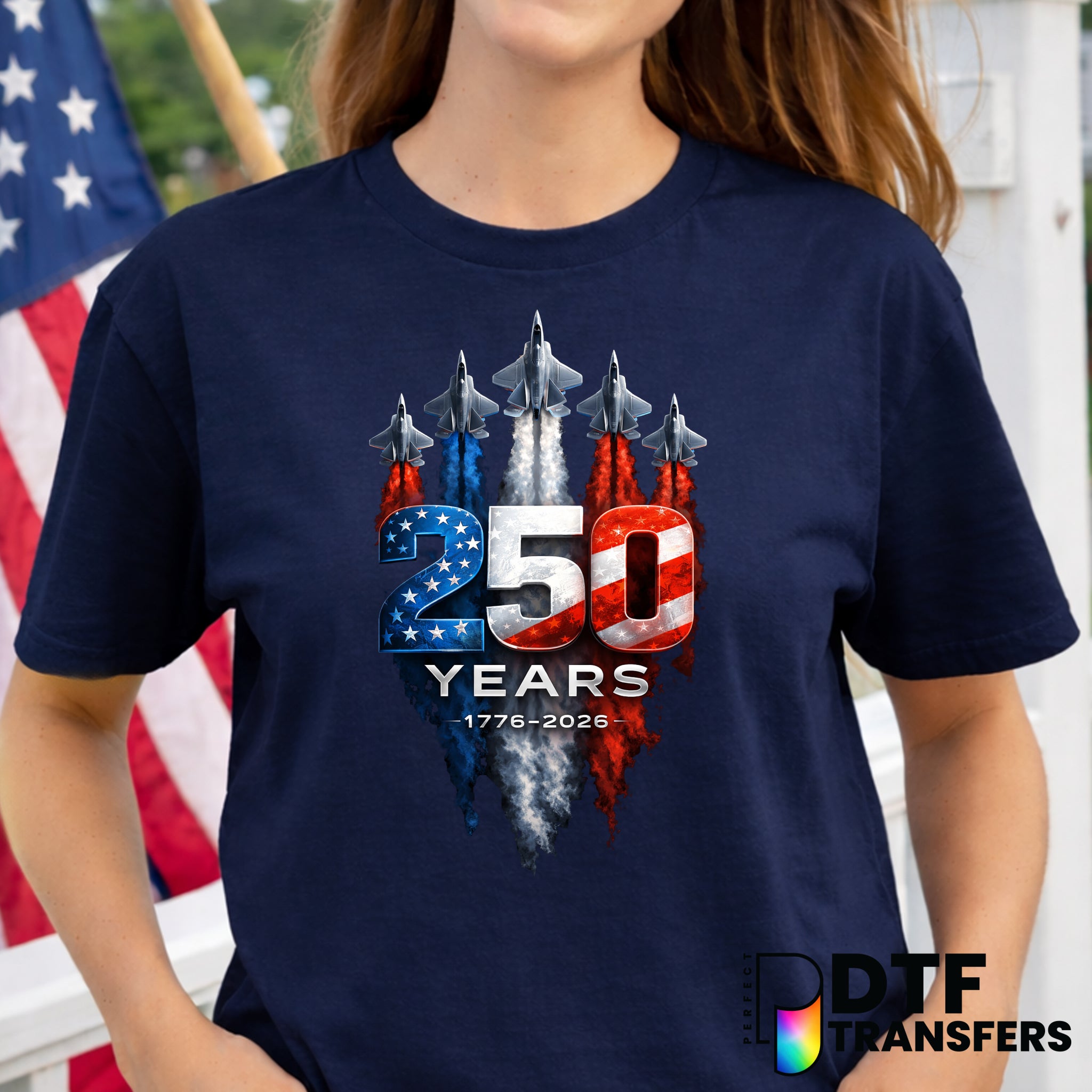 250 Years American Fighter Jets USA Fourth of July – DTF Transfer