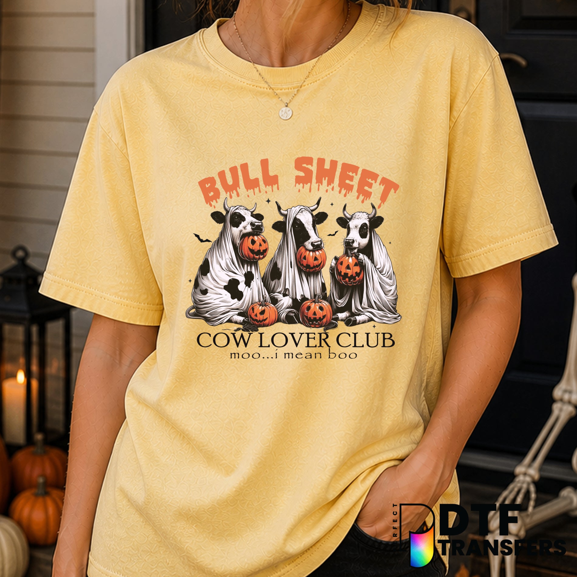 Bull Sheet Happy Halloween – Halloween DTF Transfer