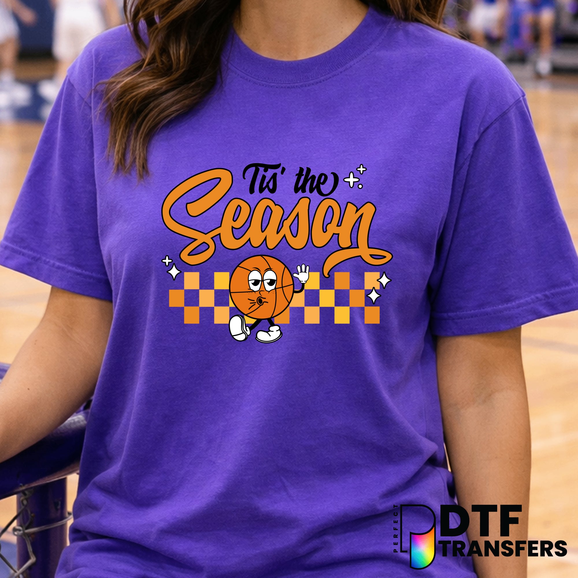 Retro Basketball Tis The Season – Basketball DTF Transfer