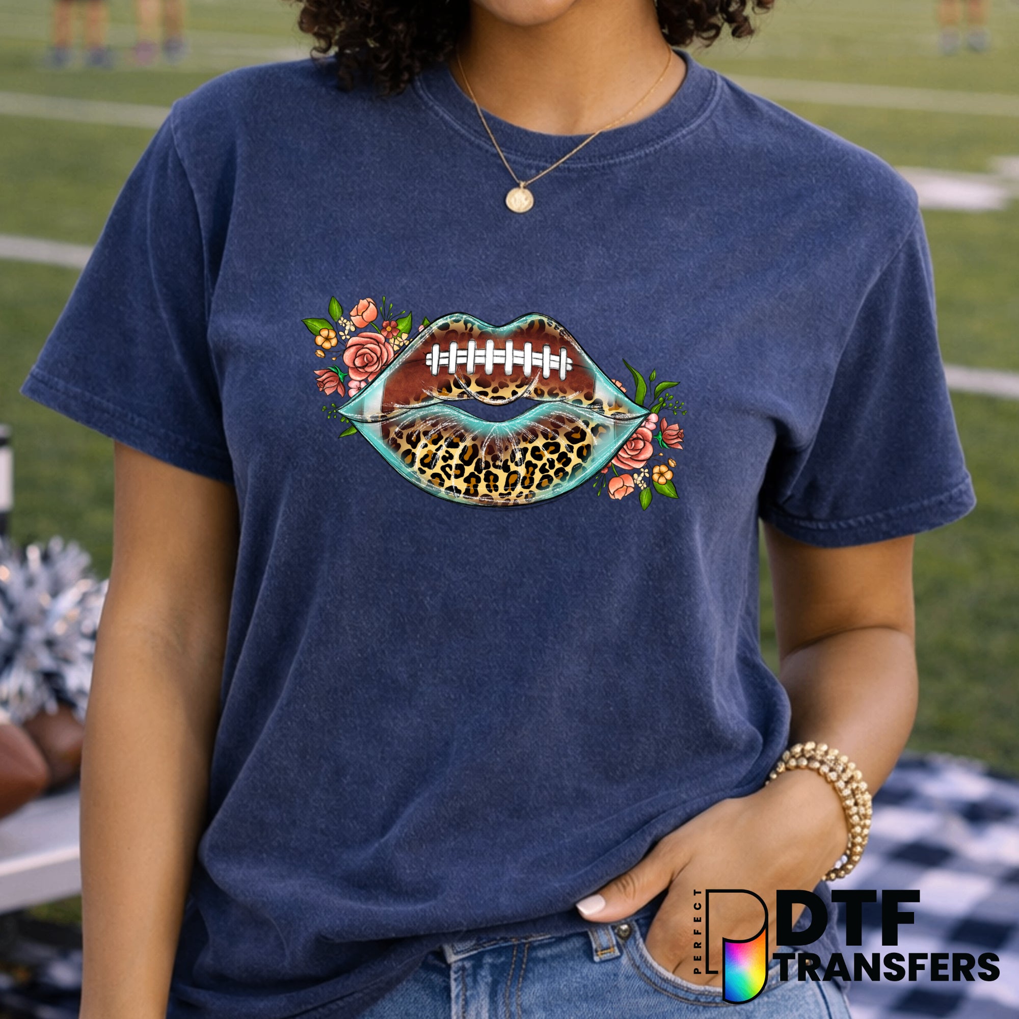 Football Lips – Football DTF Transfer