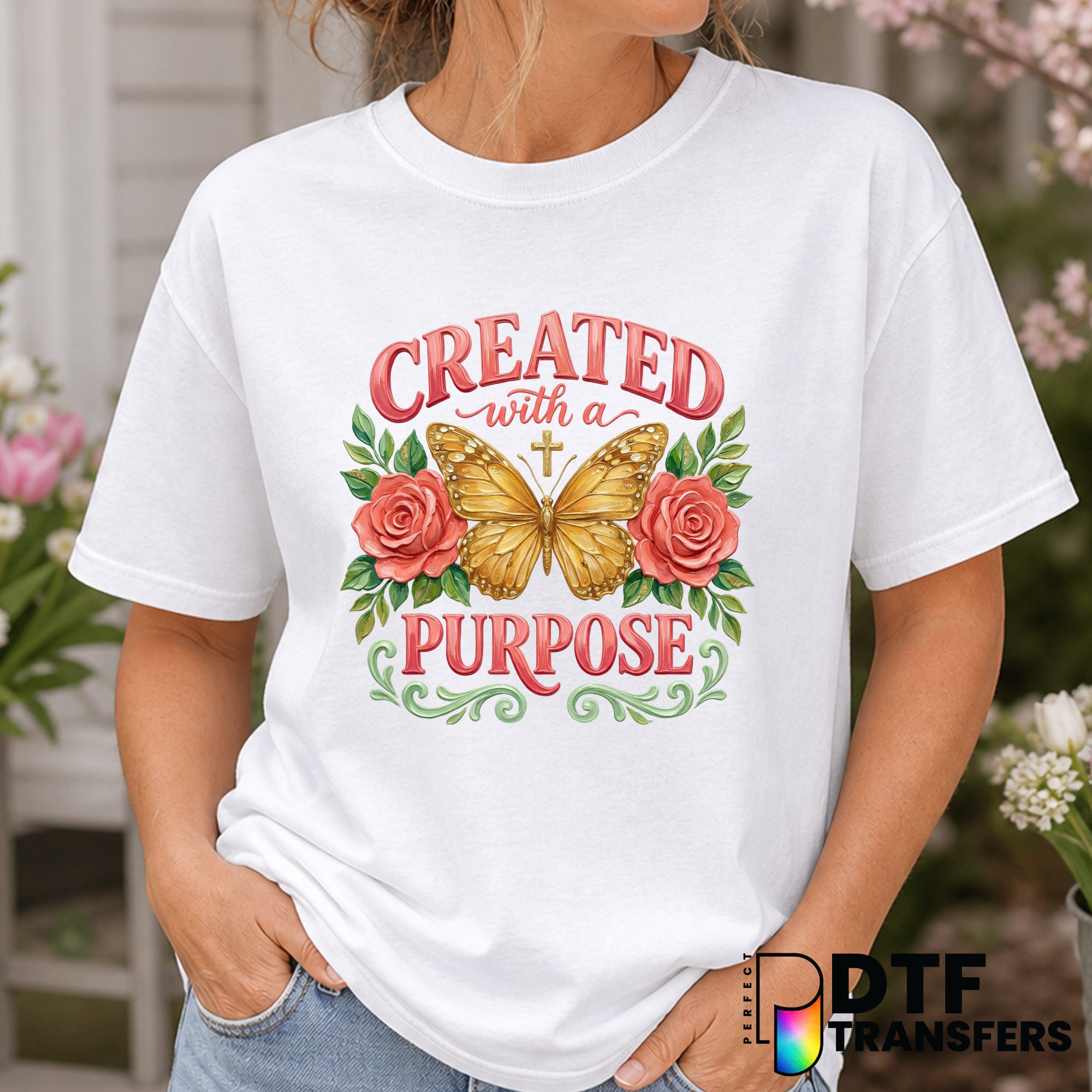 Created With Purpose – Easter DTF Transfer