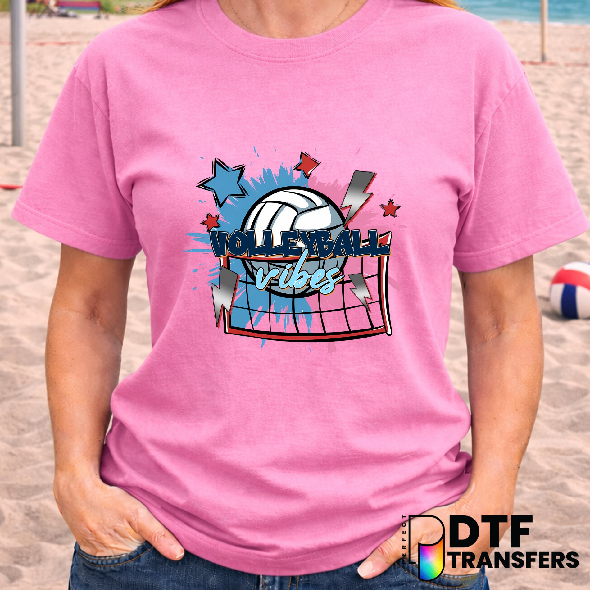 Volleyball Vibes – Volleyball DTF Transfer
