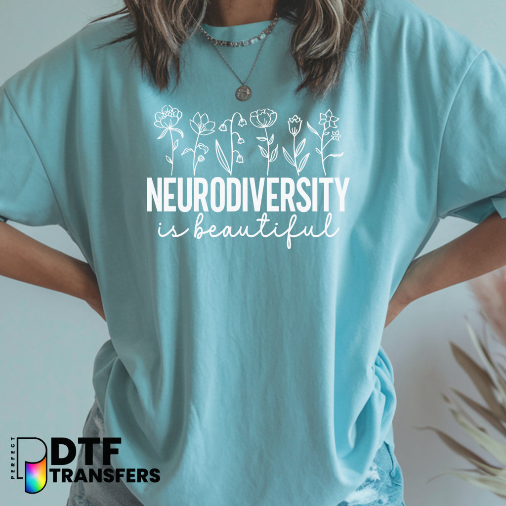 Neurodiversity Is Beautiful Rainbow – Special Education DTF Transfer