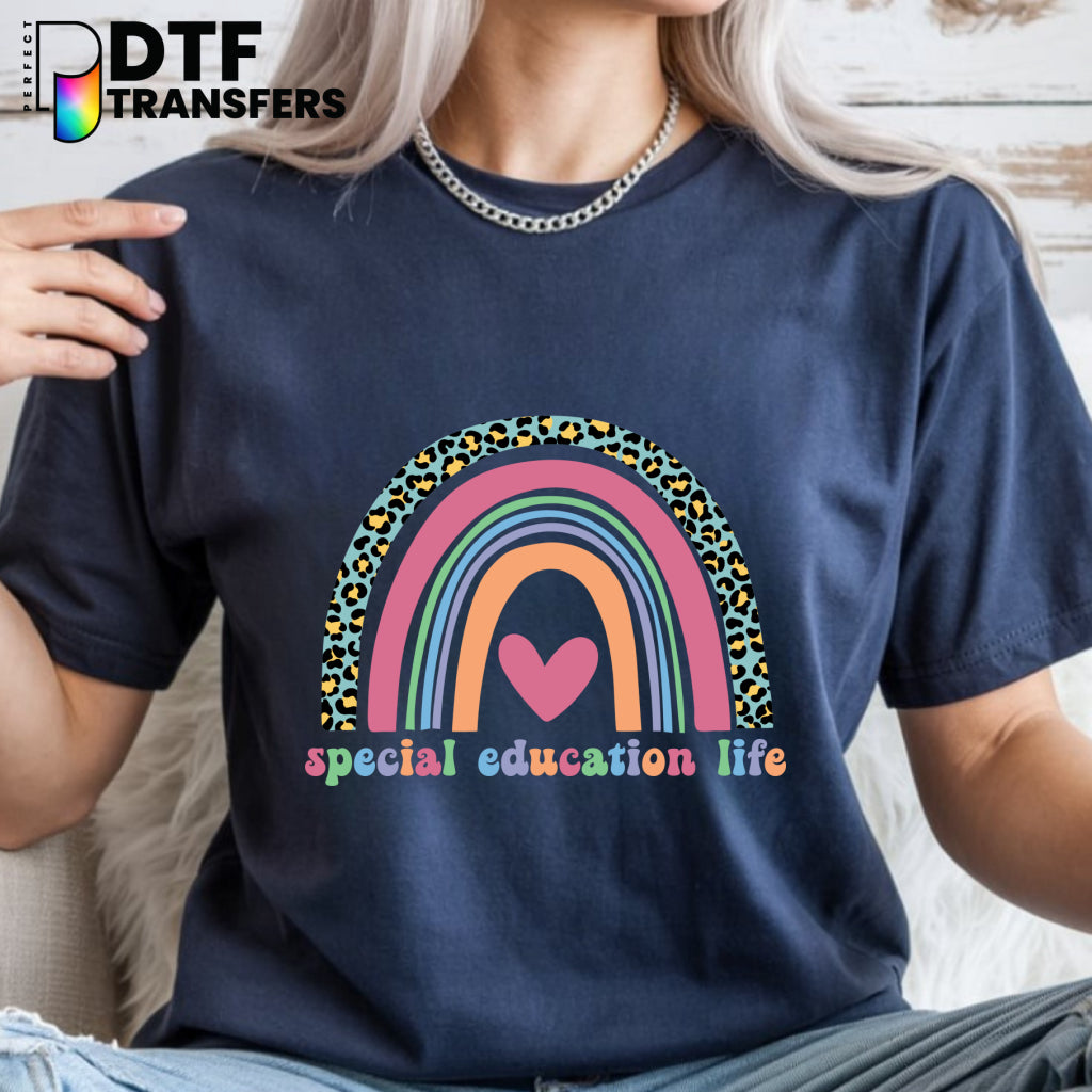 Rainbow Leopard Special Education Life – Special Education DTF Transfer