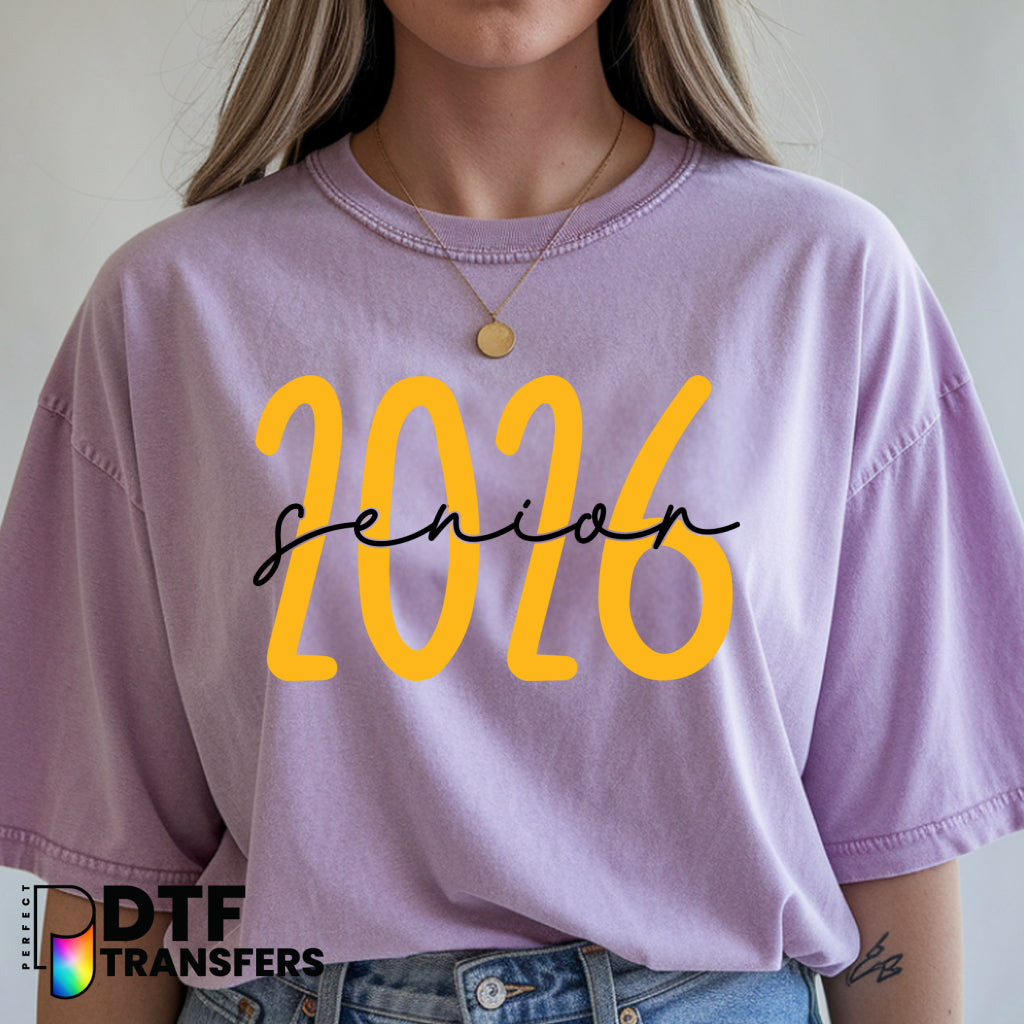 Senior 2026 Yellow – Teacher DTF Transfer