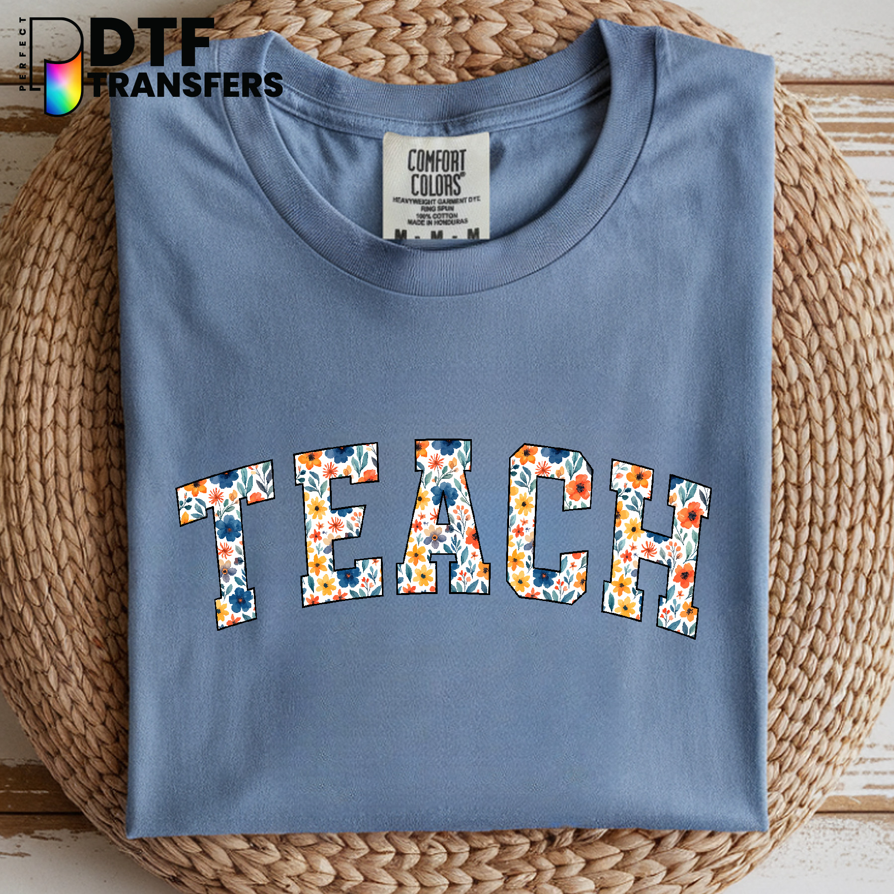 Teach Boho Floral Flower – Teacher DTF Transfer