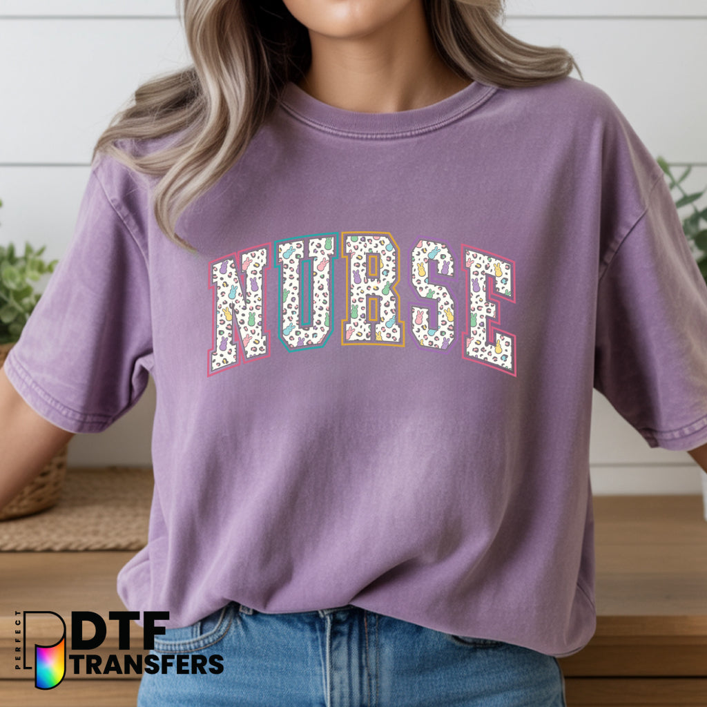School Nurse Easter Peeps Varsity Arch – School Nurse DTF Transfer