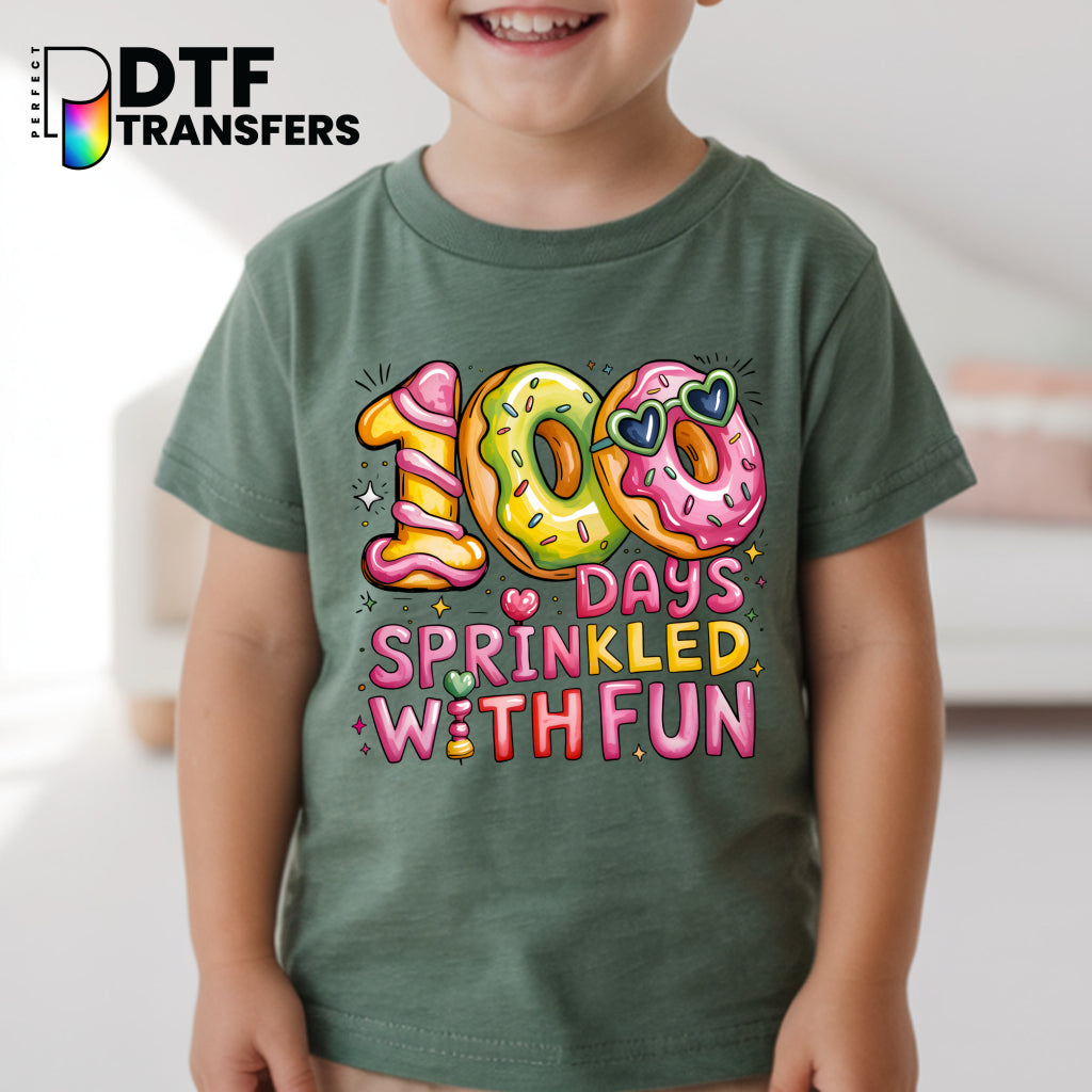 100 Days Sprinkled With Fun / 100 Days of School – Teacher DTF Transfer