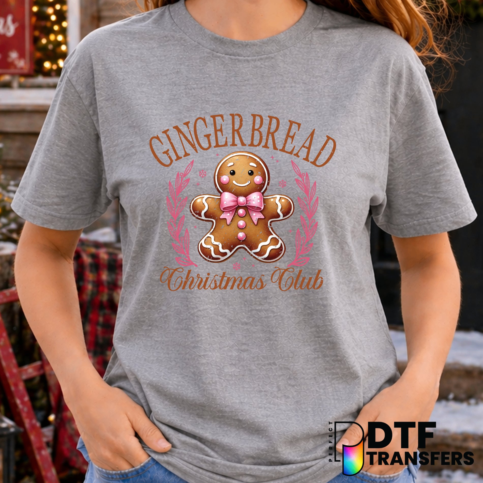 Gingerbread Christmas Club – Christmas DTF Transfer