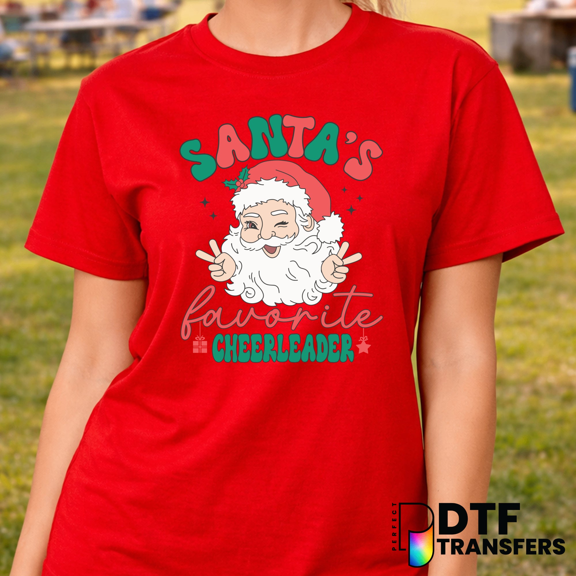 Santa's Favorite Cheerleader – Cheerleading DTF Transfer
