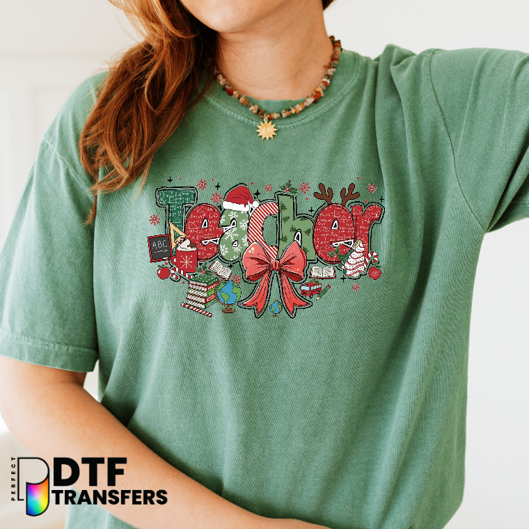 BEST TEACHER EVER – Teacher School Collage DTF Transfer