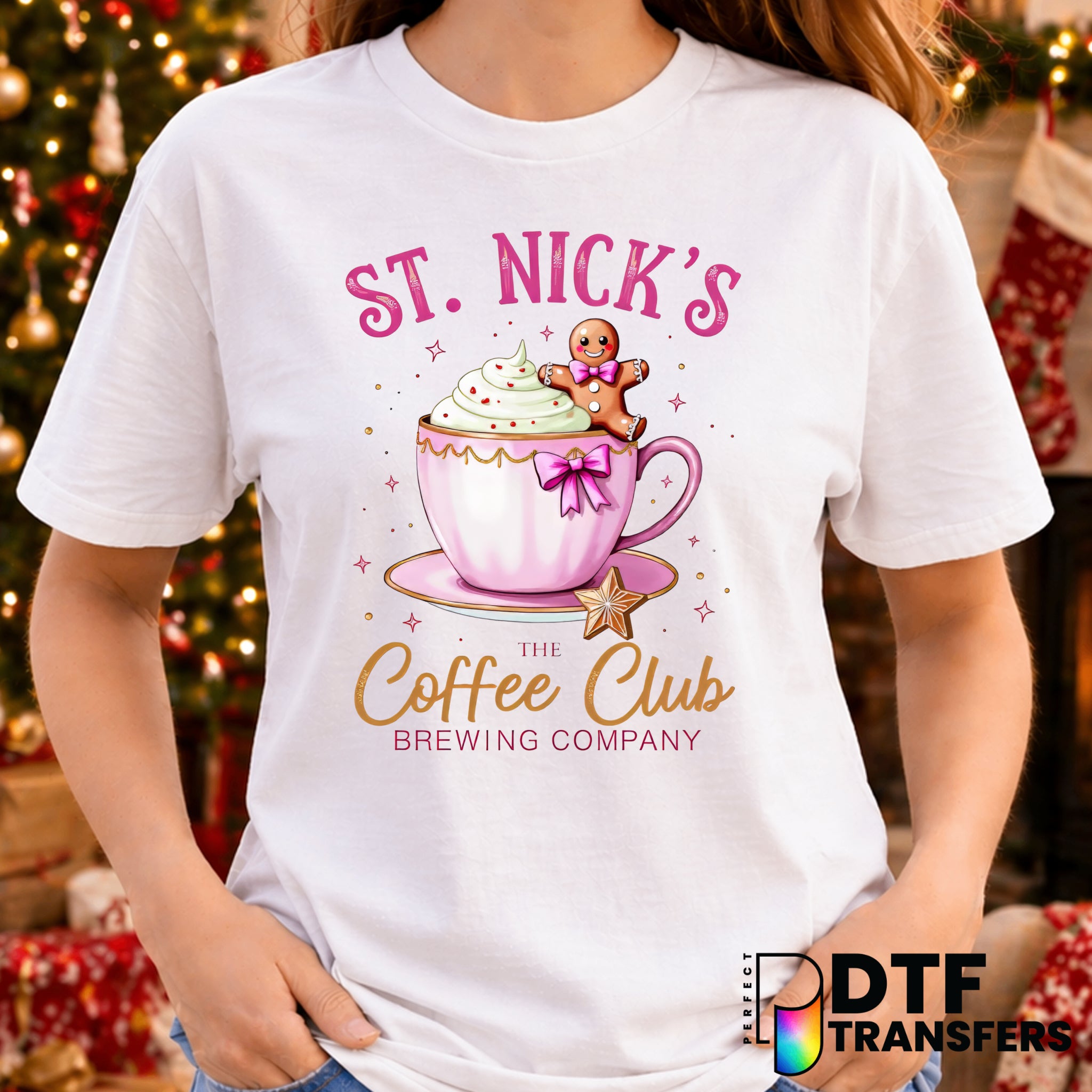 St. Nicks Coffee Club – Christmas DTF Transfer