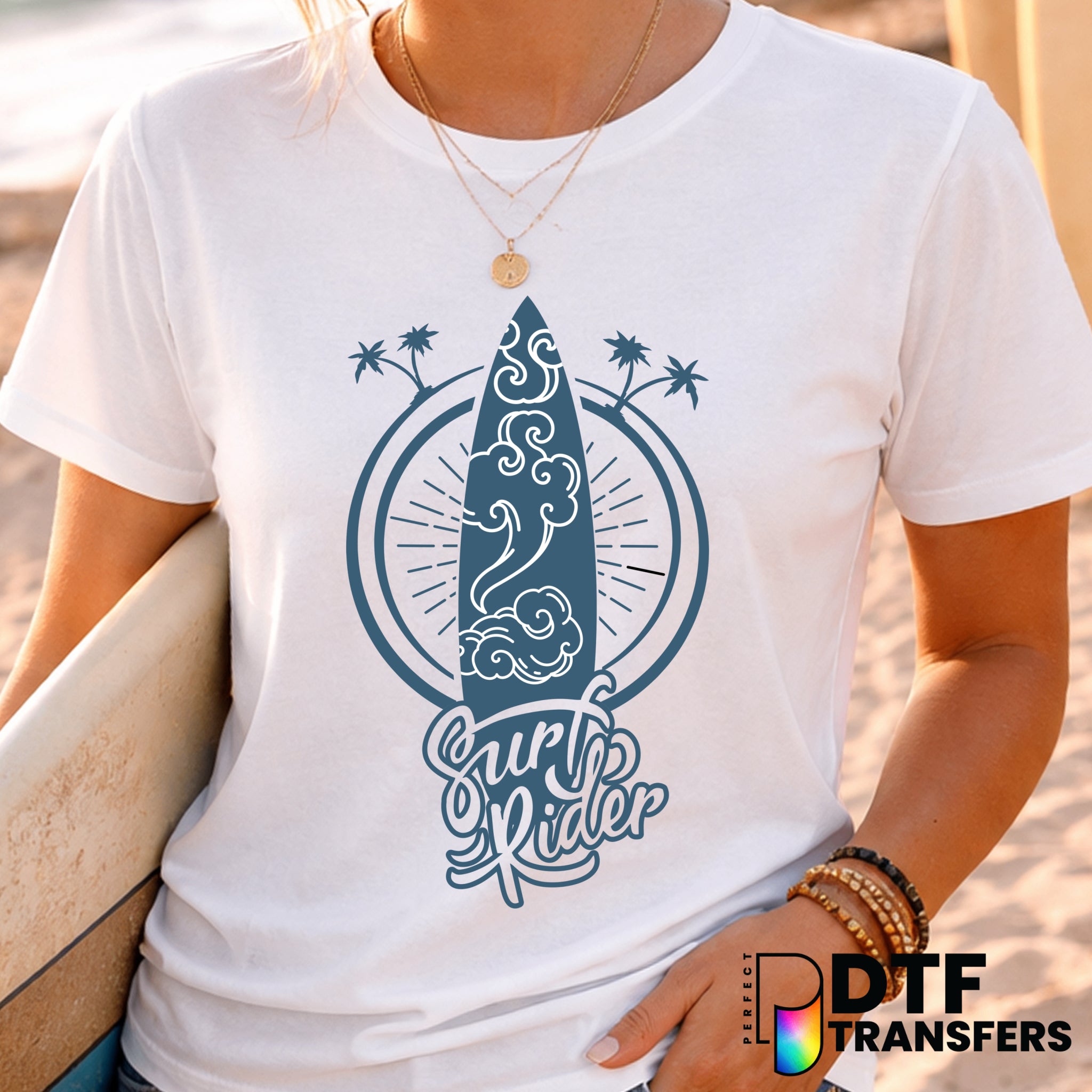 Surf Rider Retro Surfing Waves Summer – Surfing DTF Transfer