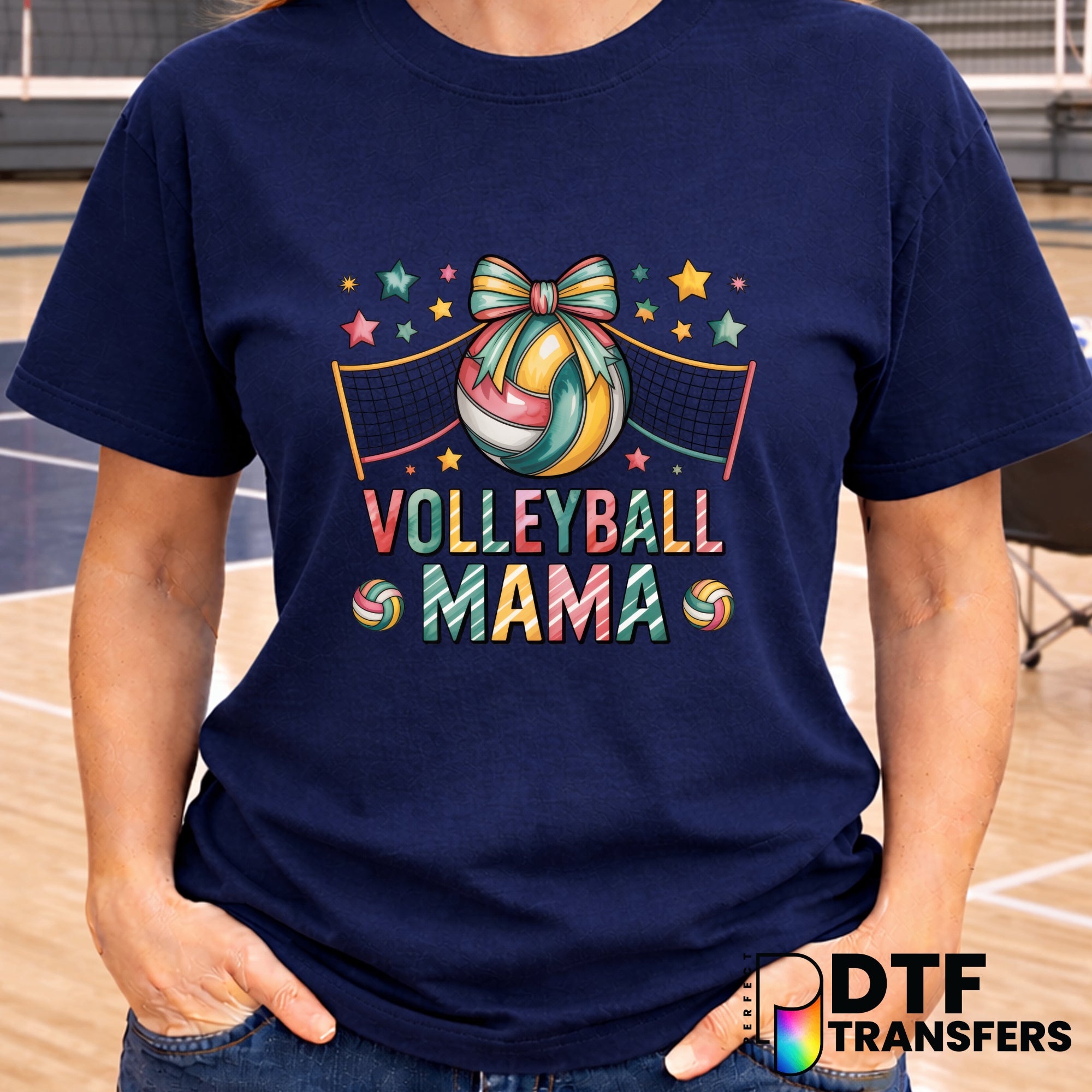 Retro Volleyball Mom – Volleyball DTF Transfer