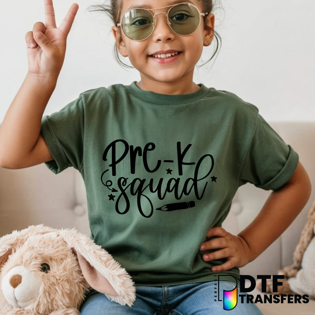 Pre-K Squad Pre K – Teacher DTF Transfer