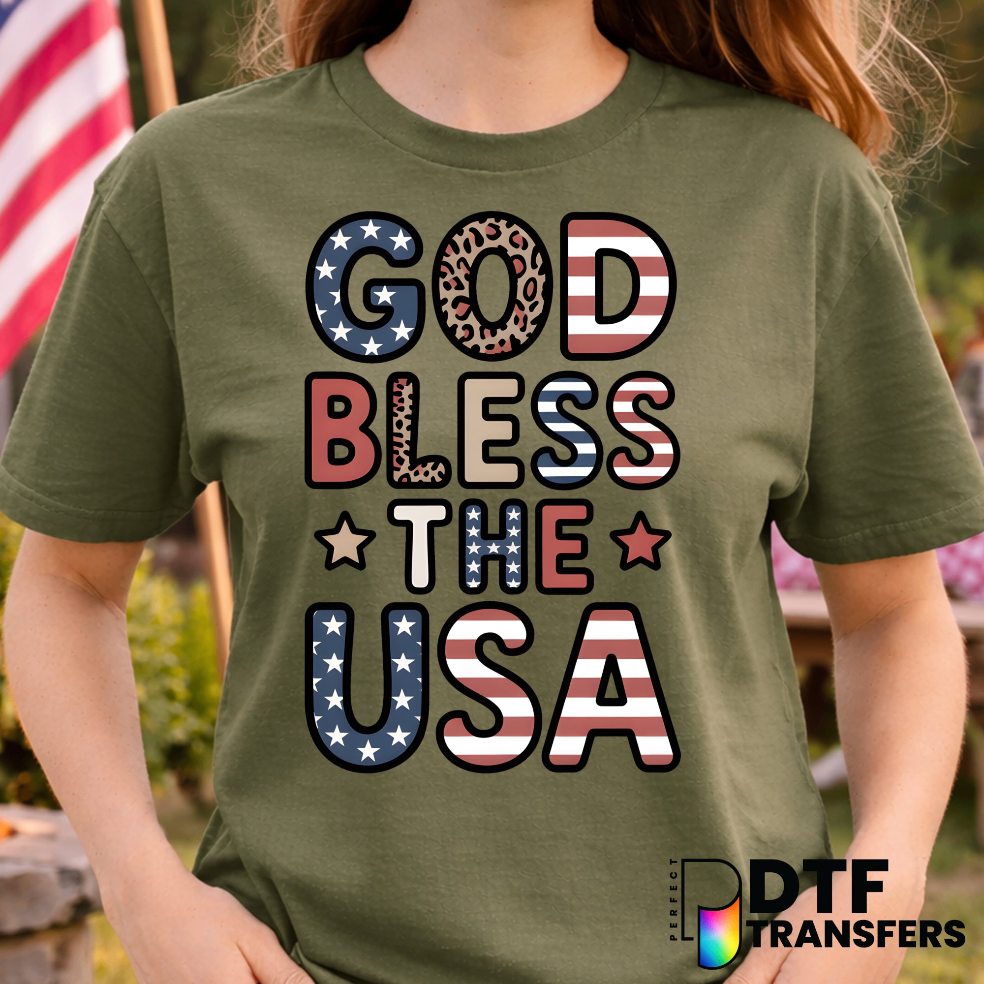 God Bless The USA 4th of July – Fourth of July DTF Transfer