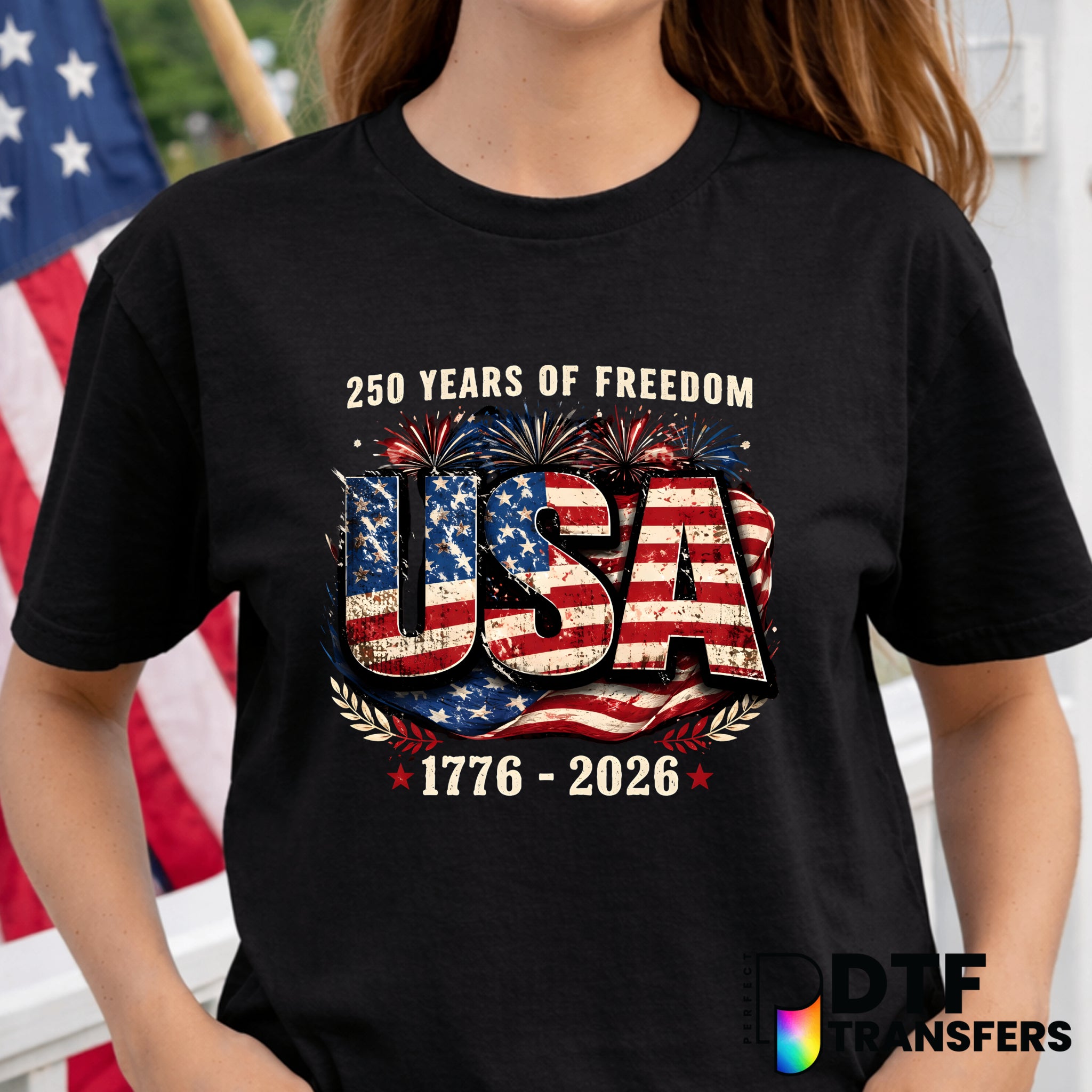 250 Years of Freedom USA – Fourth of July DTF Transfer