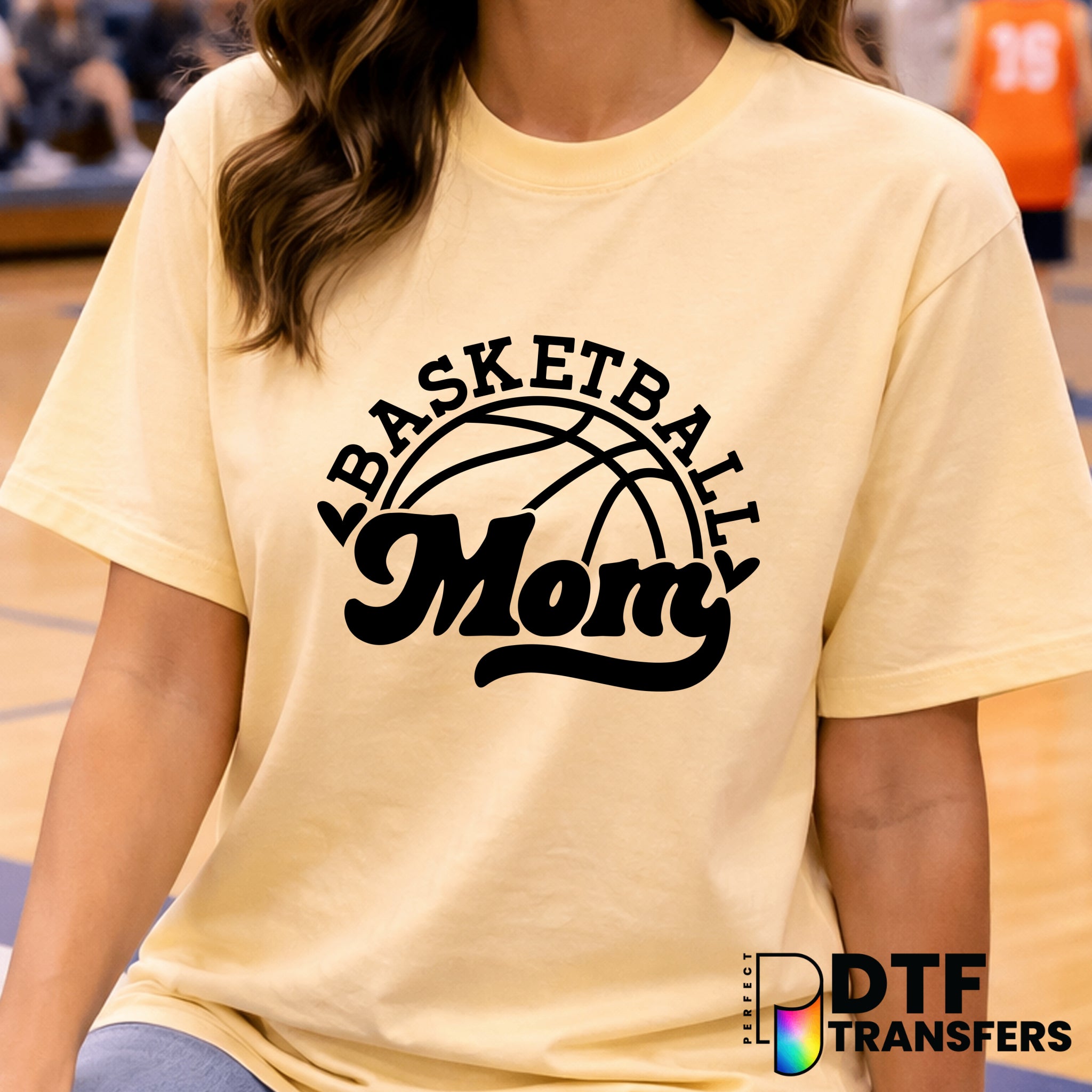Basketball Mom Arch Retro Script – Basketball DTF Transfer