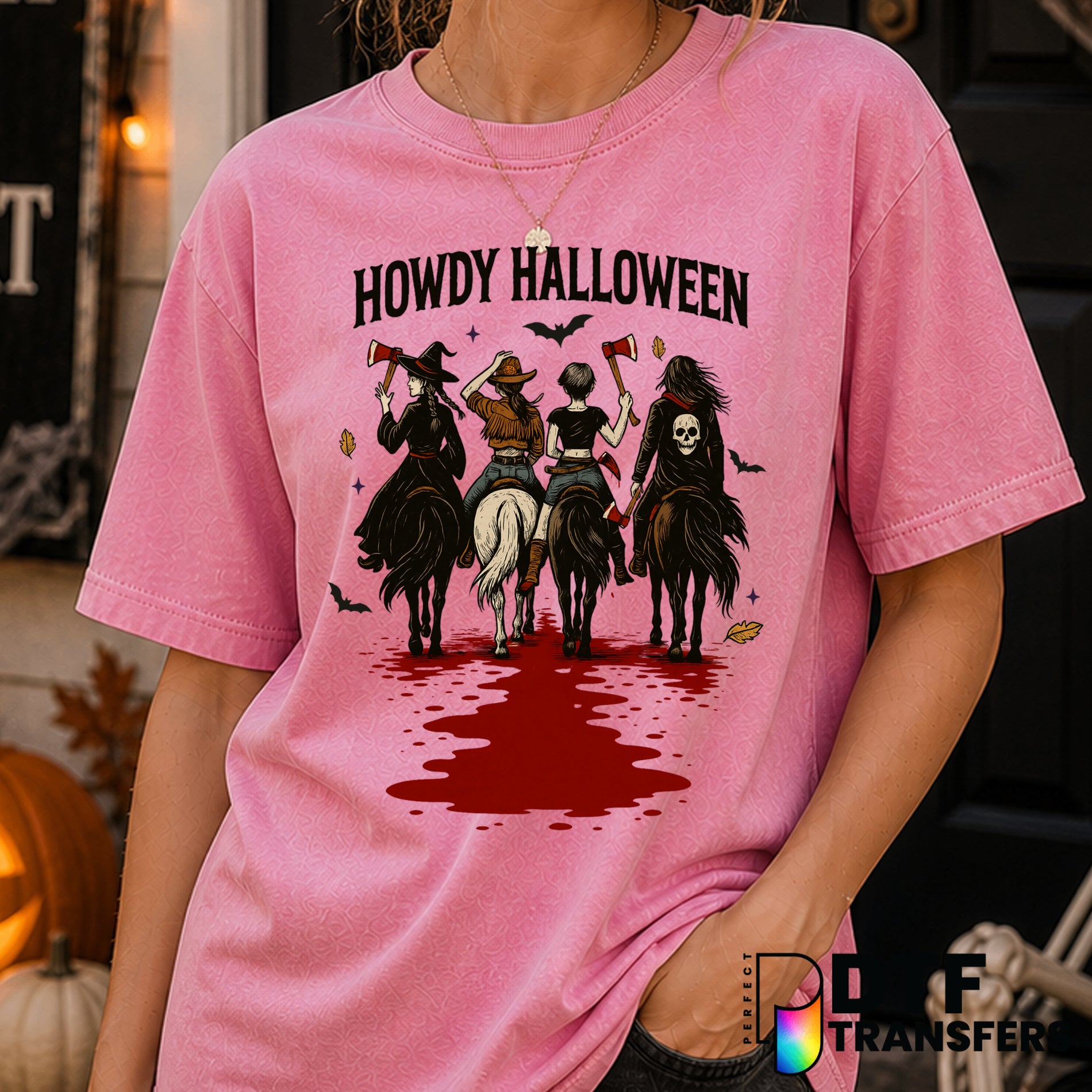 Howdy Halloween Cowgirl – Halloween DTF Transfer